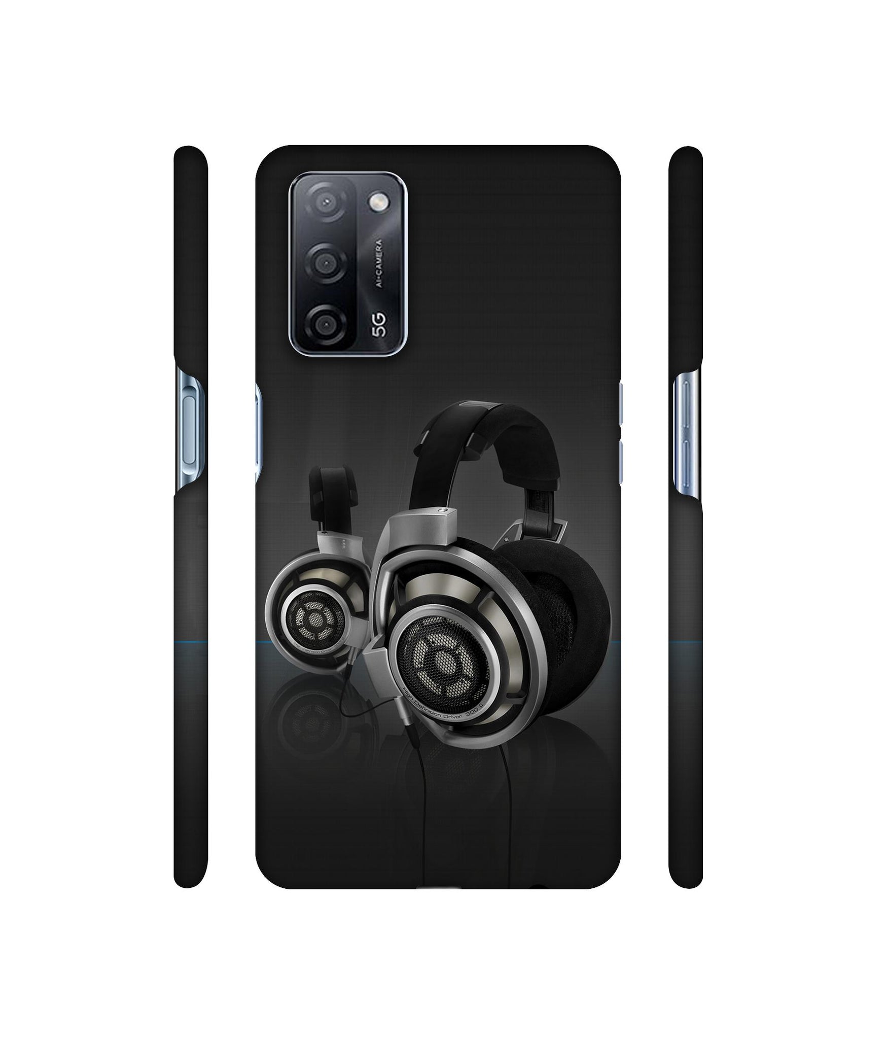 Head Phone Designer Hard Back Cover for Oppo A53s 5G