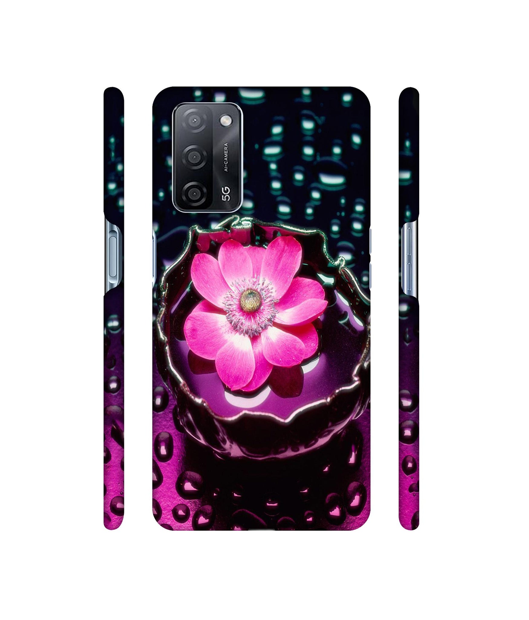 Flower in Water Designer Hard Back Cover for Oppo A53s 5G