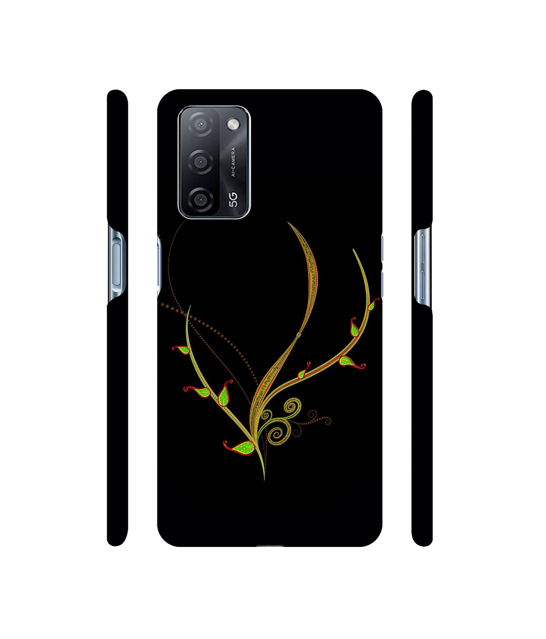 Yellow Pattern Designer Hard Back Cover for Oppo A53s 5G