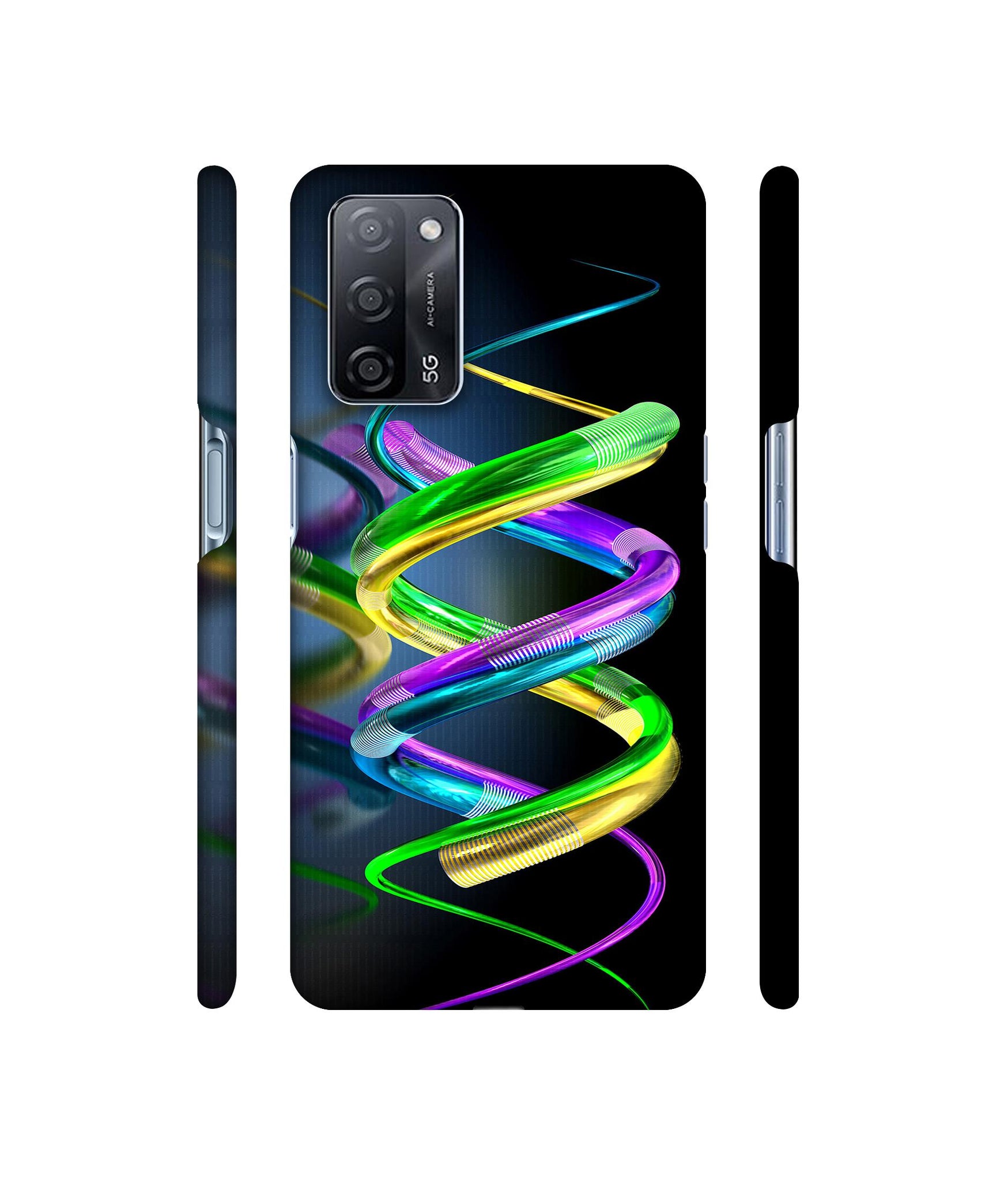 3D Spiral Designer Hard Back Cover for Oppo A53s 5G