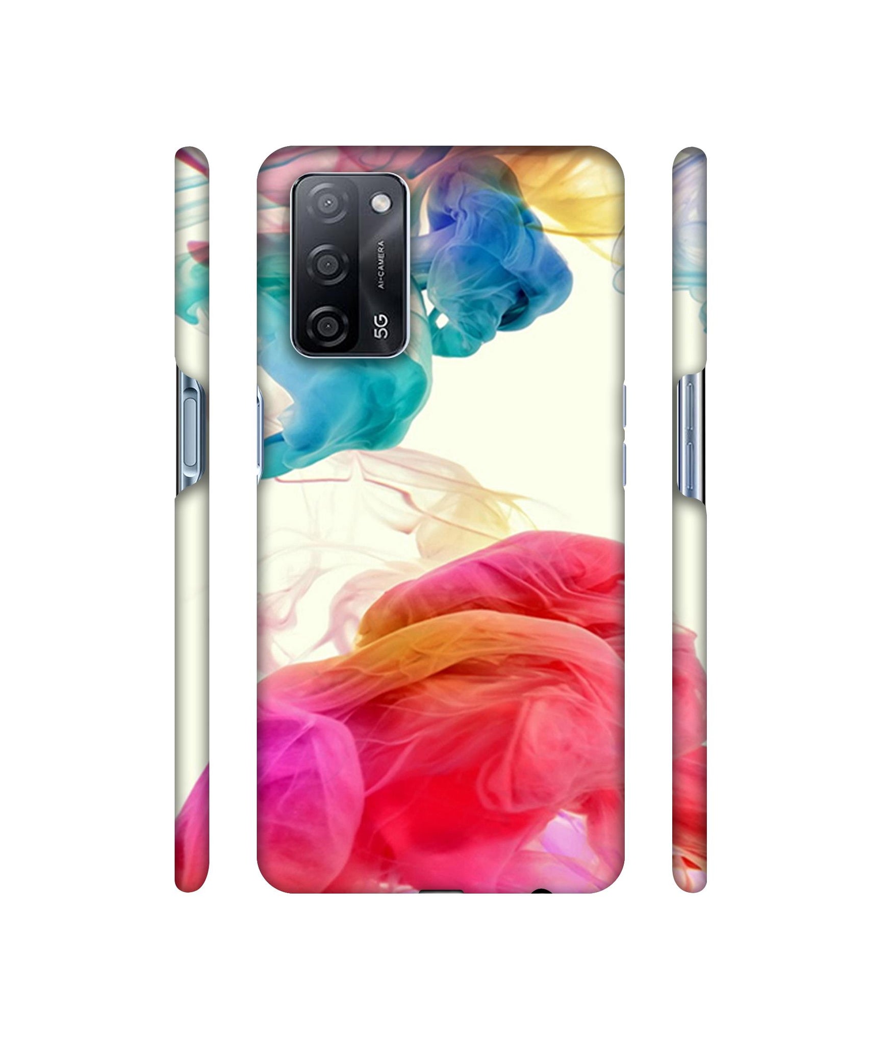 Colored Smoke Designer Hard Back Cover for Oppo A53s 5G