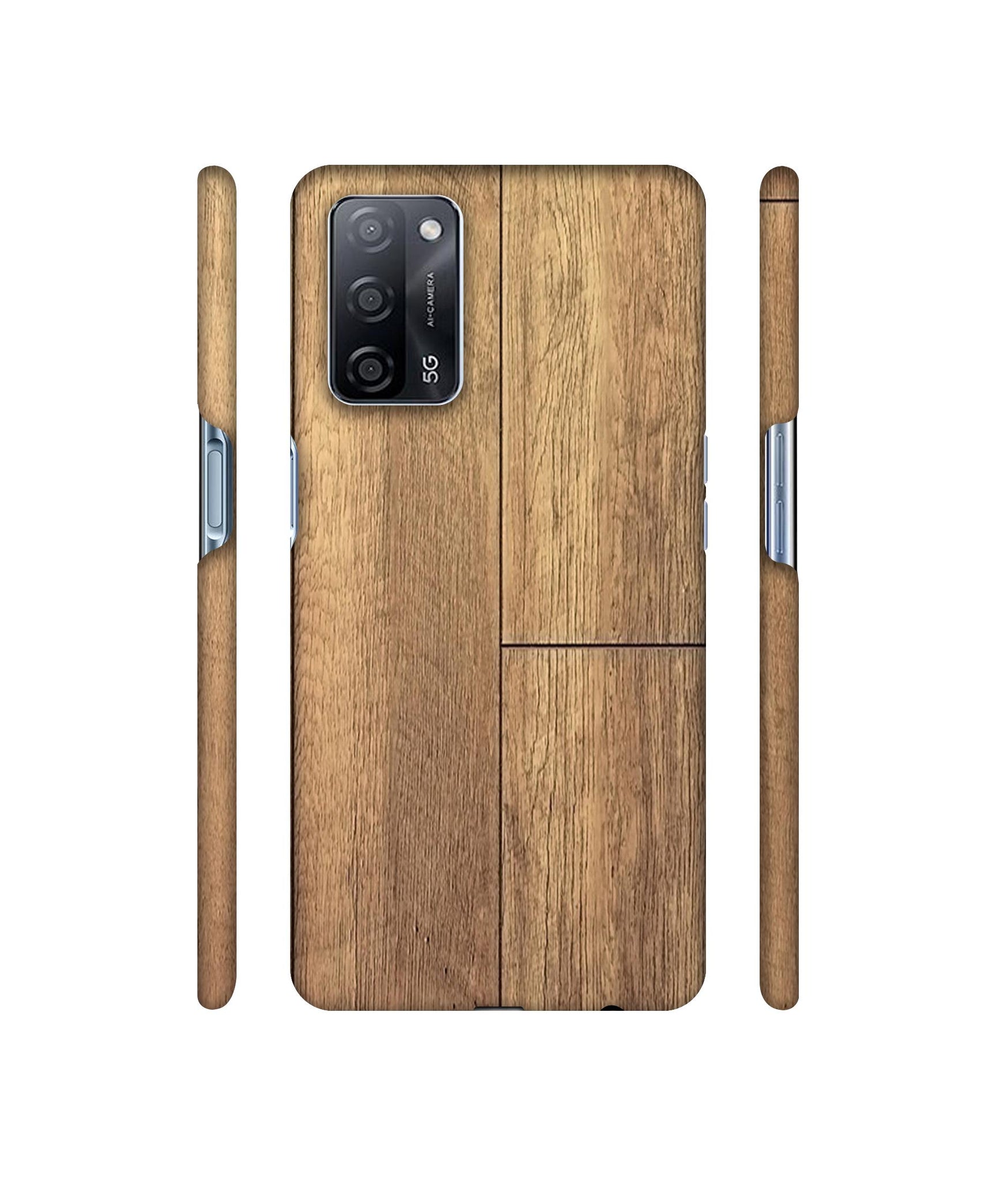 Wood Stretcher Designer Hard Back Cover for Oppo A53s 5G