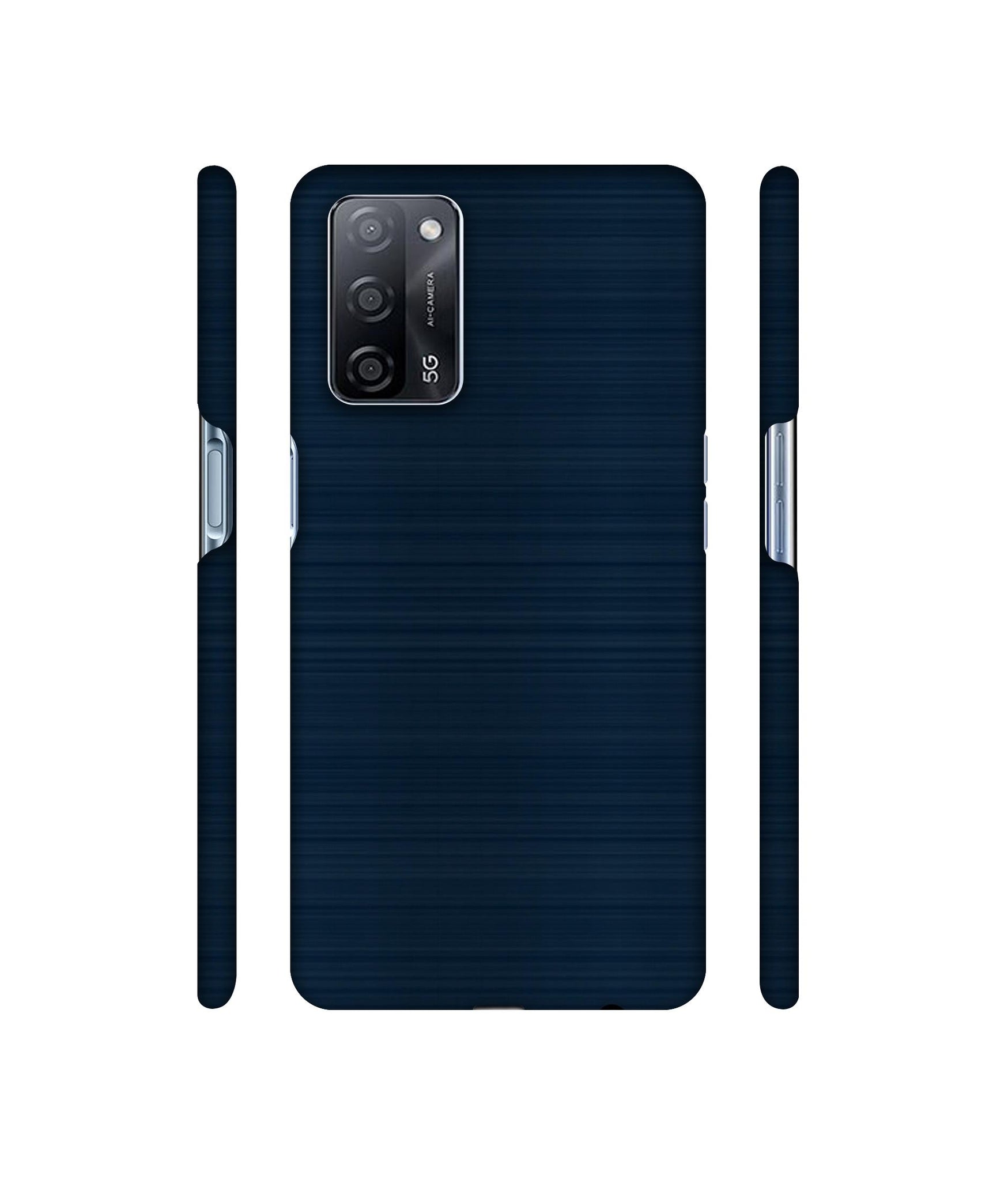 Blue Line Designer Hard Back Cover for Oppo A53s 5G