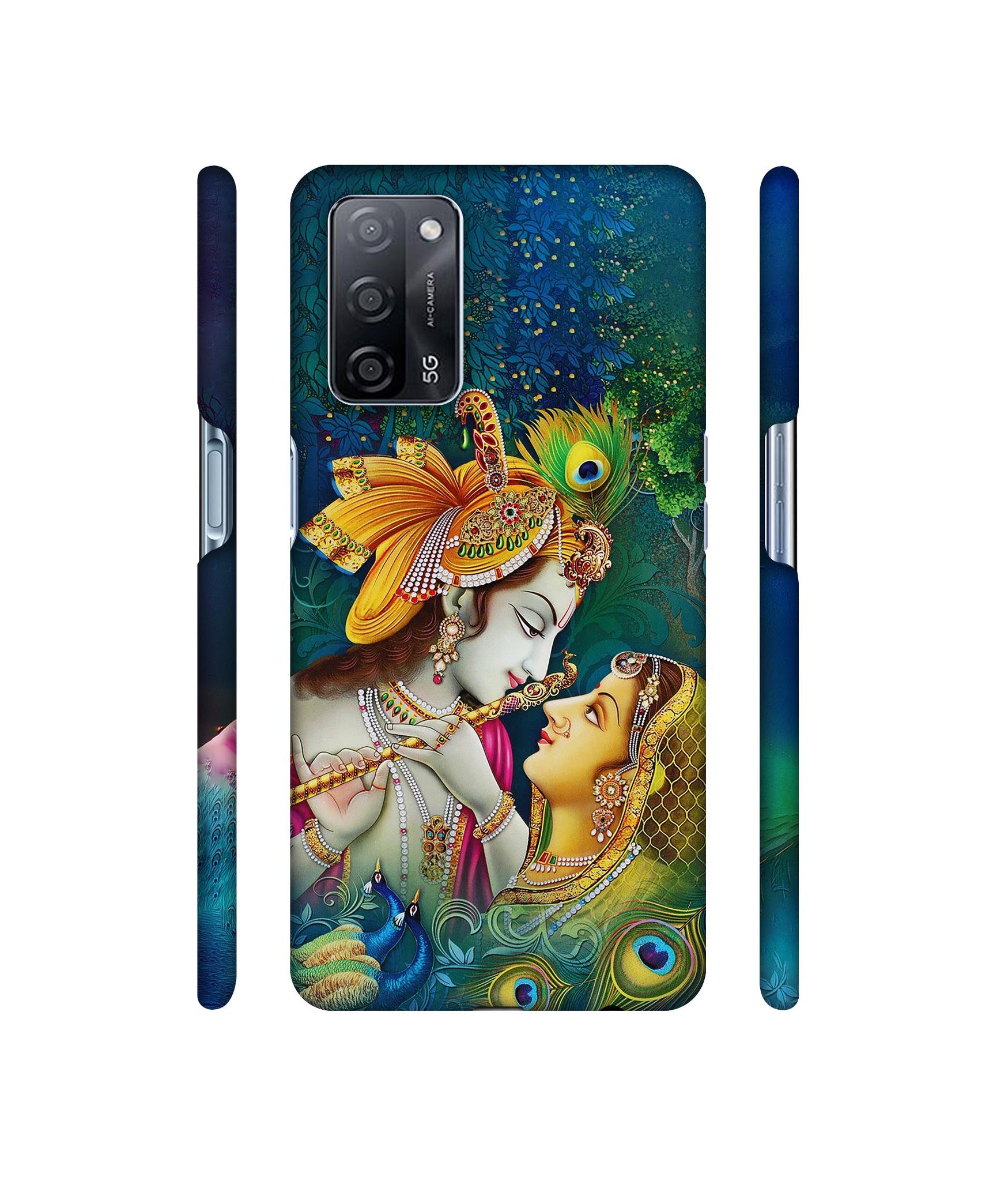 Radha Kishan Love Designer Hard Back Cover for Oppo A53s 5G