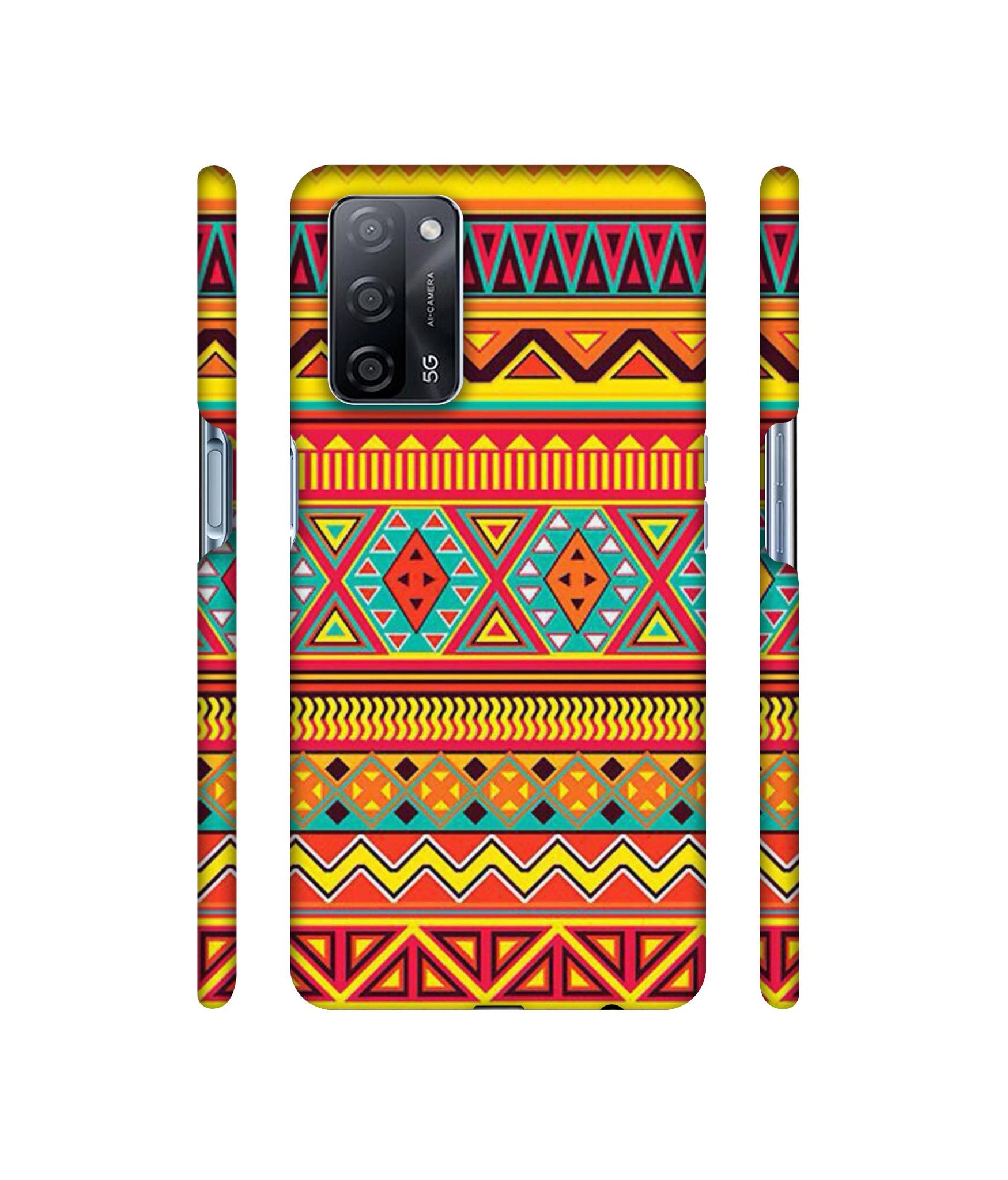 Artistic Rangoli Designer Hard Back Cover for Oppo A53s 5G