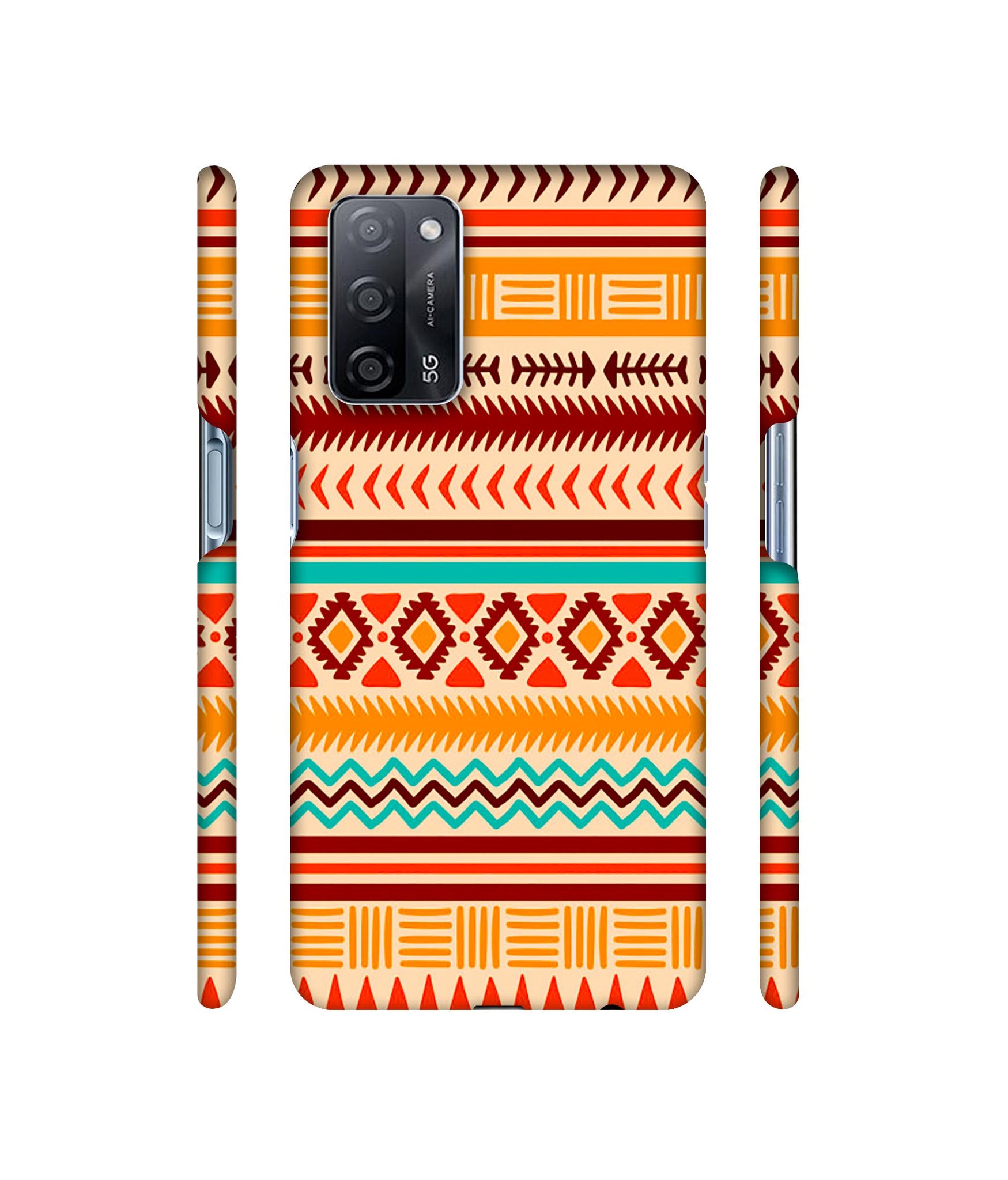 Marathi Rangoli Art Designer Hard Back Cover for Oppo A53s 5G