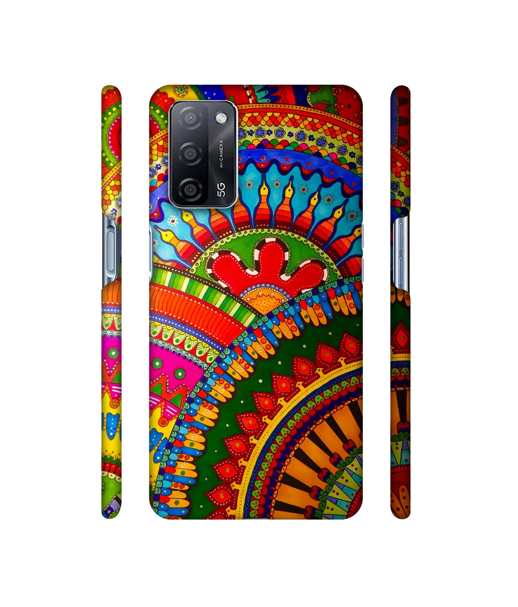 Rajasthani Rangoli Art Designer Hard Back Cover for Oppo A53s 5G