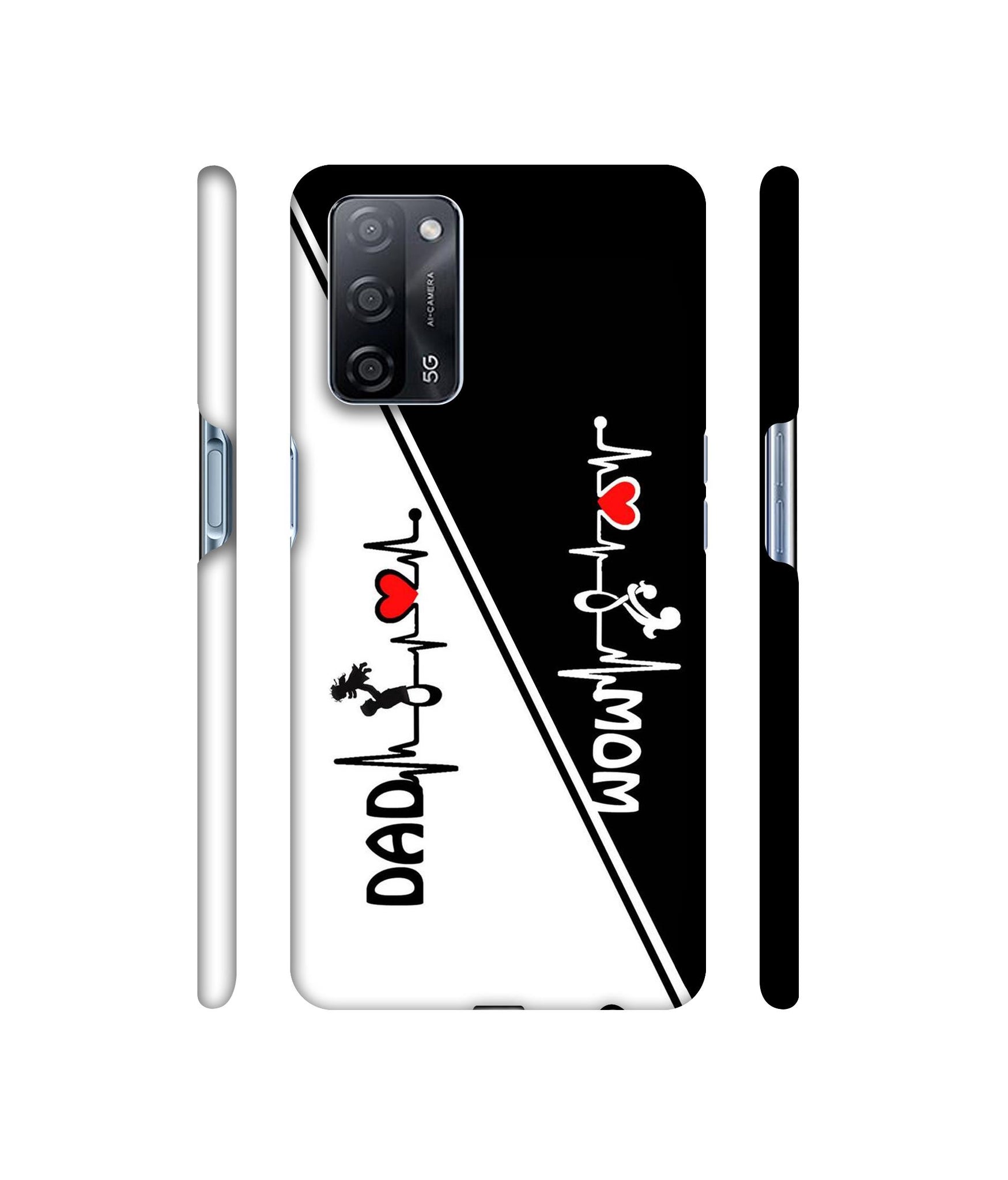 Mom and Dad Lover Designer Hard Back Cover for Oppo A53s 5G