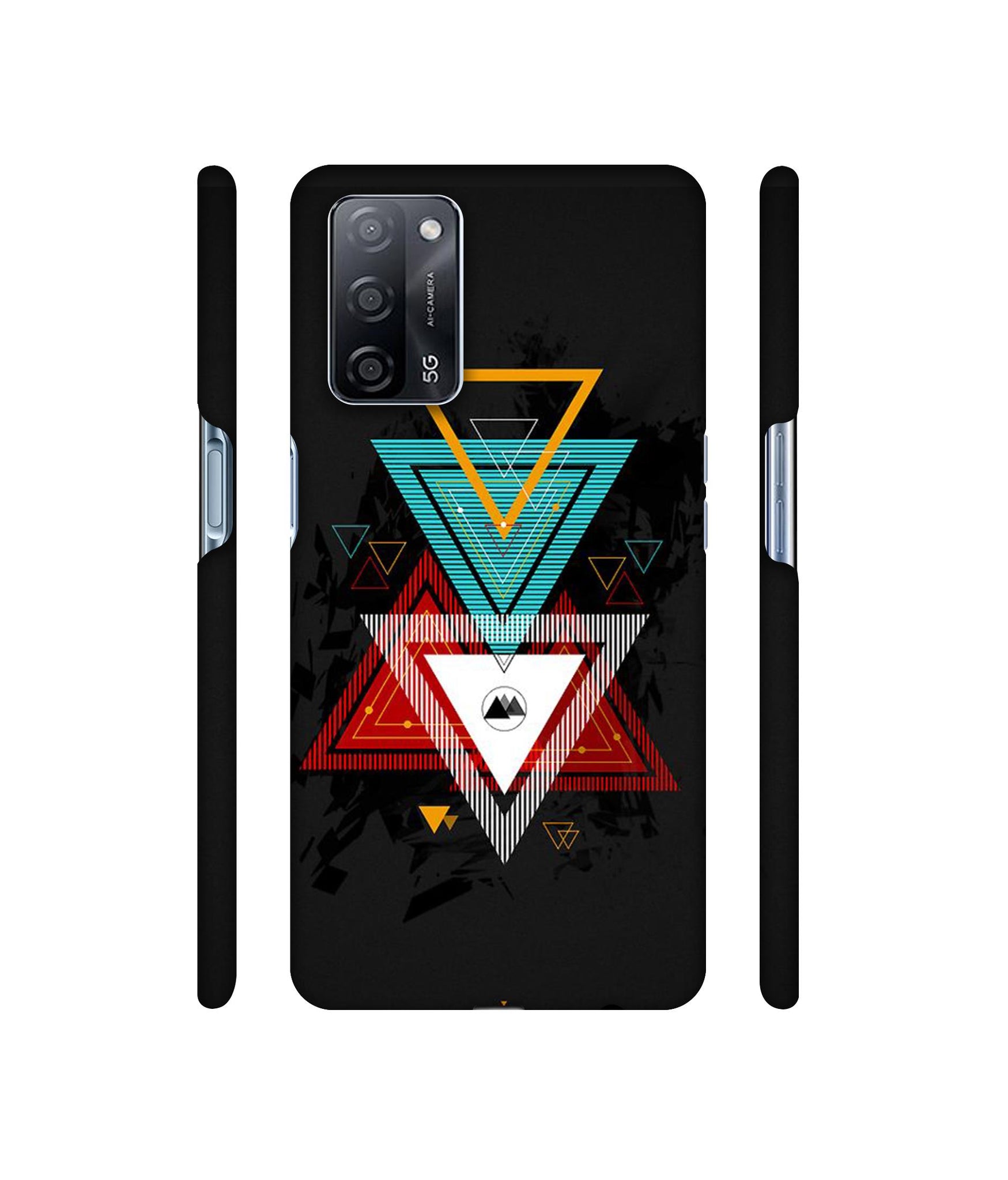 Illustrator Triangle Designer Hard Back Cover for Oppo A53s 5G