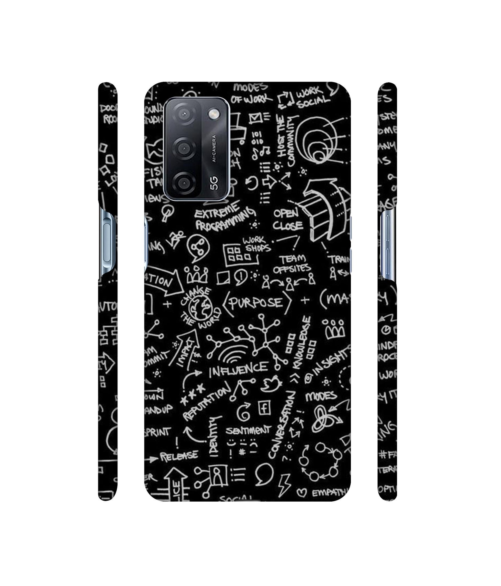 Formulas Designer Hard Back Cover for Oppo A53s 5G