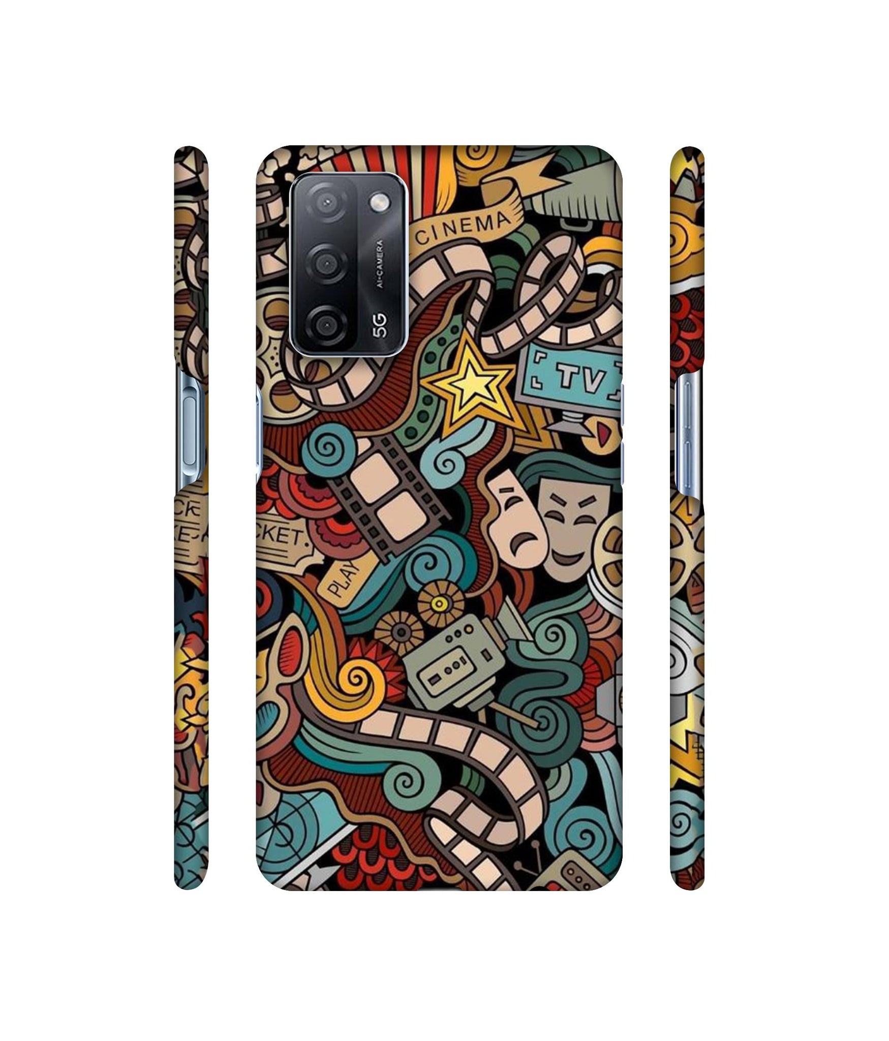Movies Designer Hard Back Cover for Oppo A53s 5G