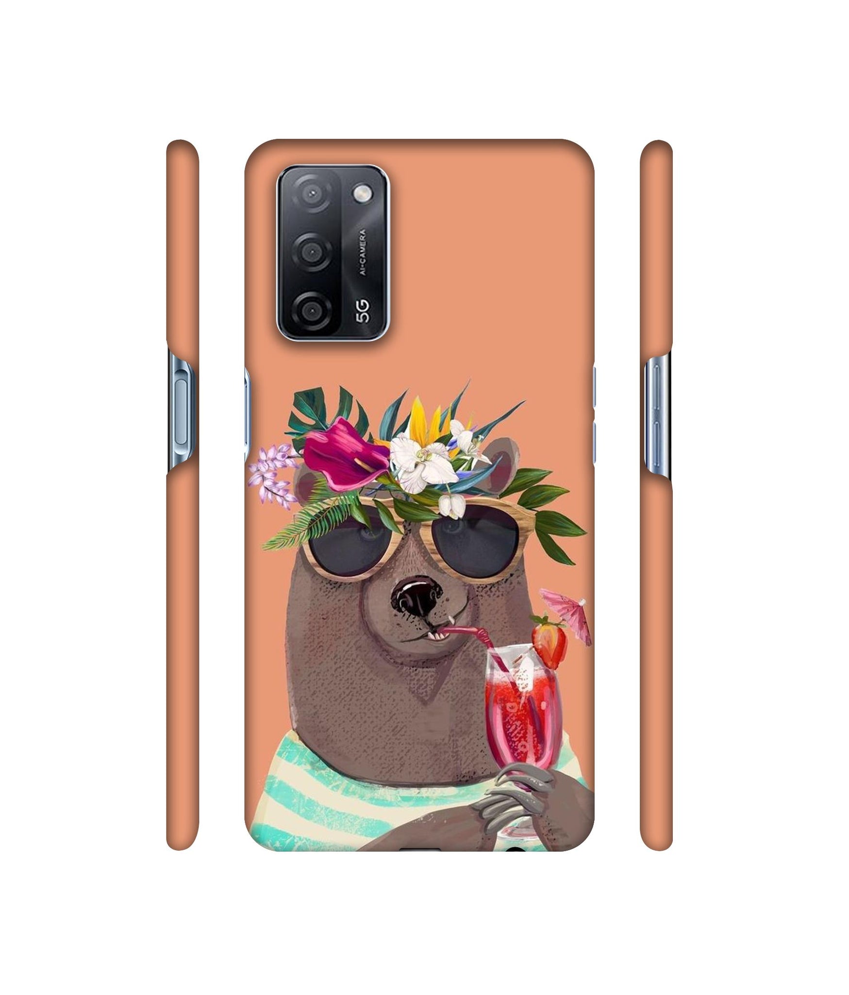 Summer Chill Beer Designer Hard Back Cover for Oppo A53s 5G