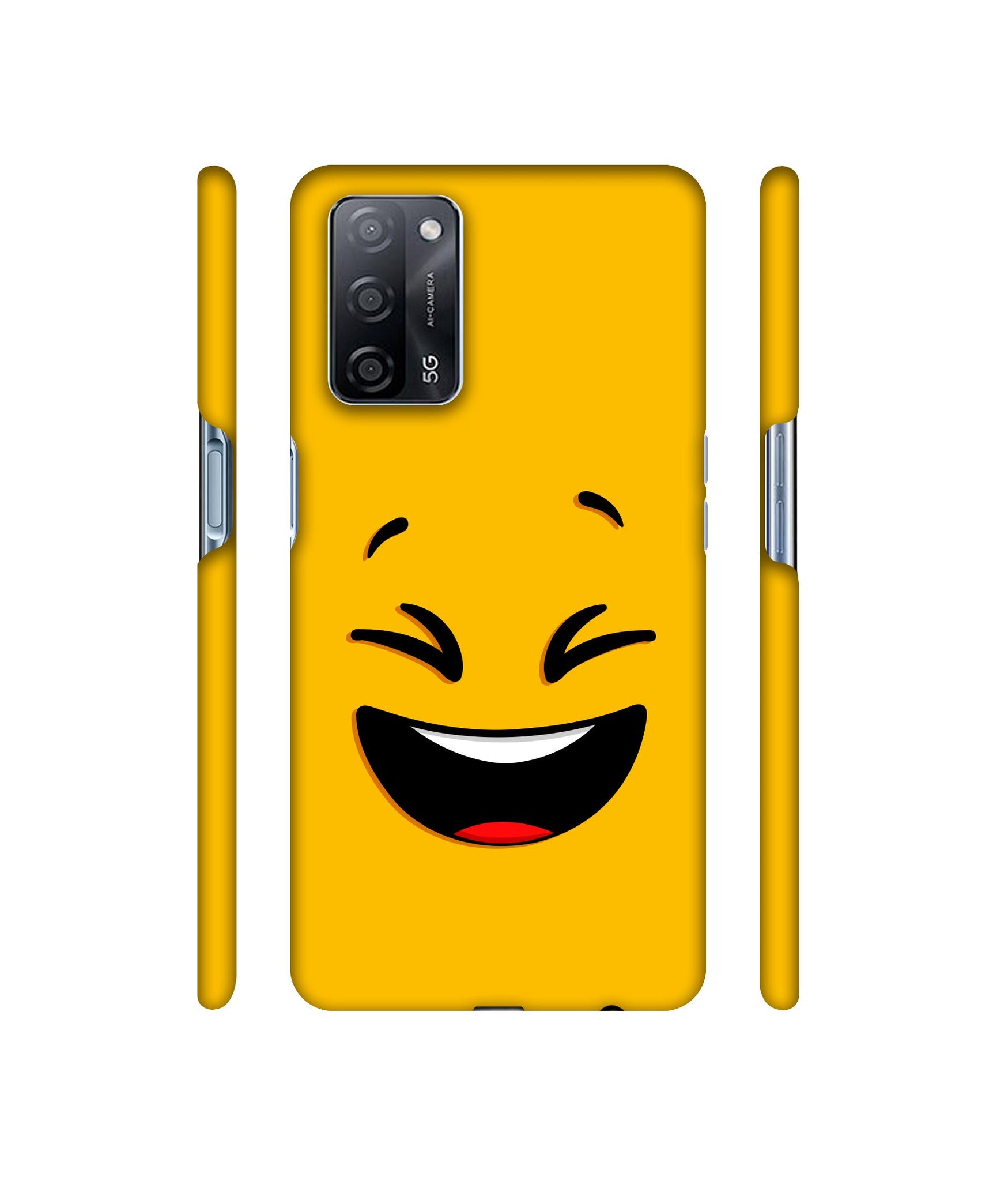 Smile Face Designer Hard Back Cover for Oppo A53s 5G