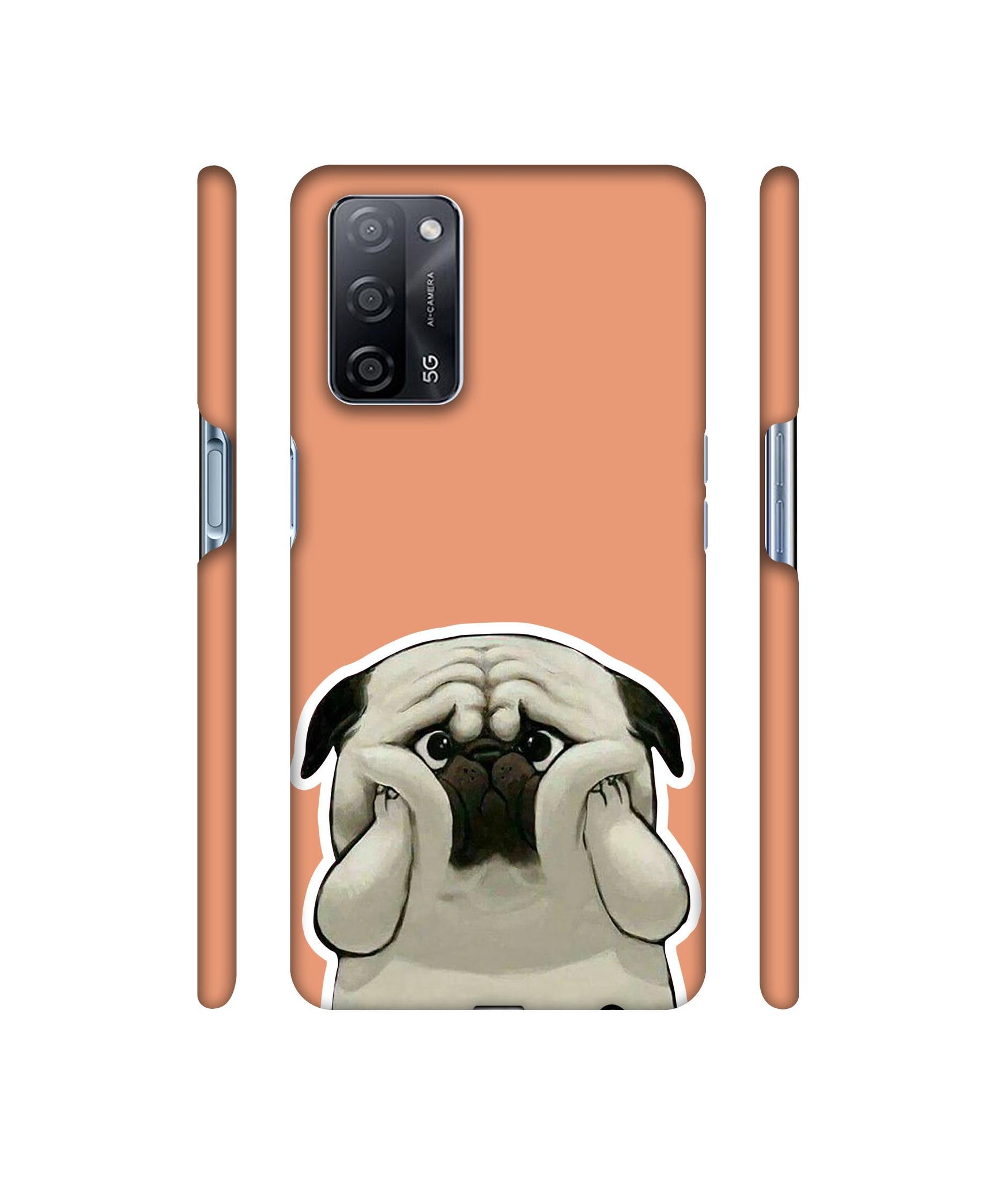 Pot Dog Pich Colour Designer Hard Back Cover for Oppo A53s 5G