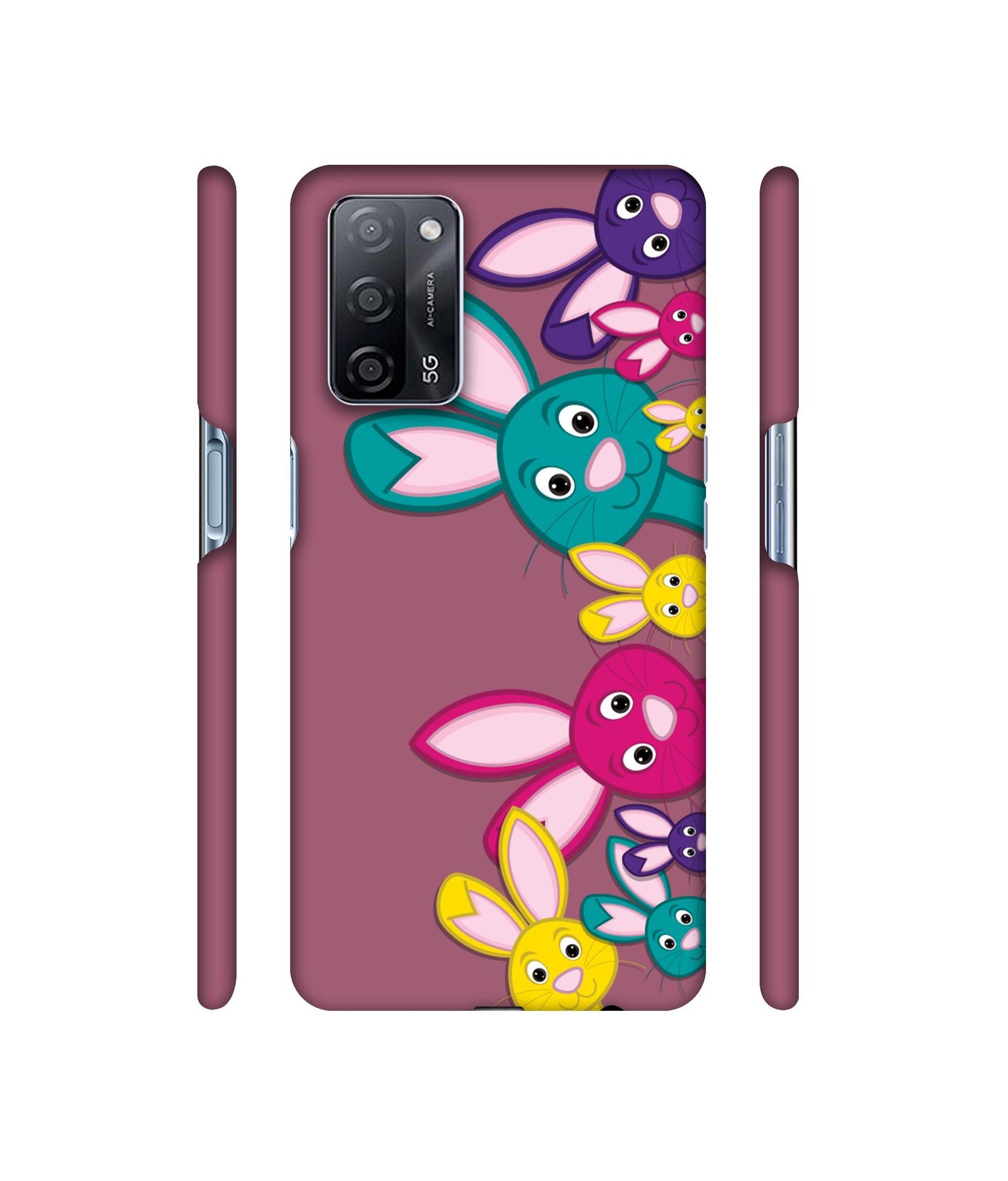 Rabbit Family1 Designer Hard Back Cover for Oppo A53s 5G