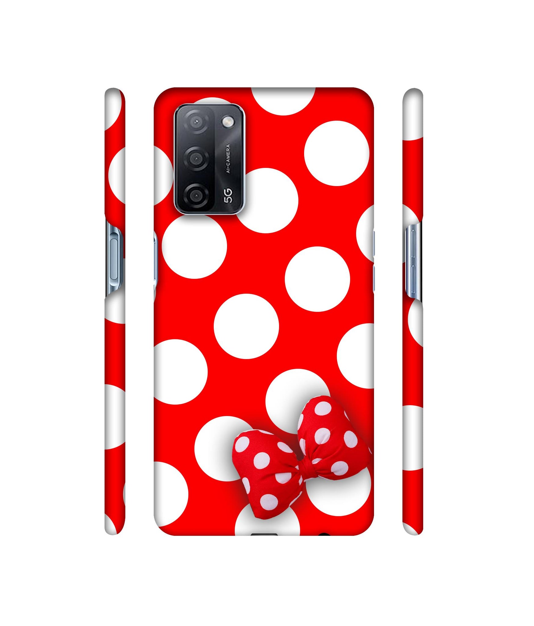 White Bubble Designer Hard Back Cover for Oppo A53s 5G