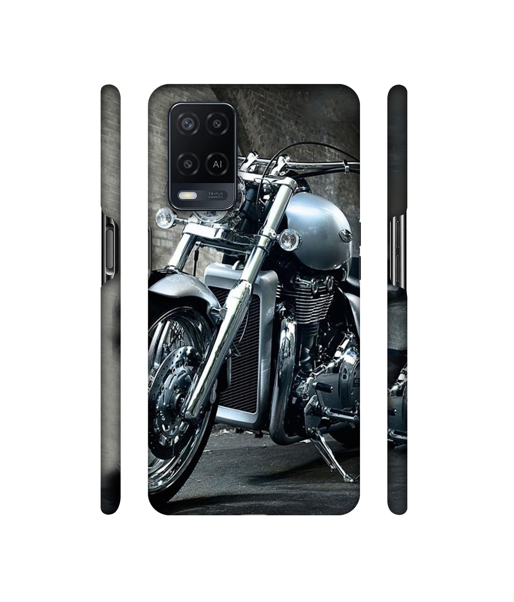 Motorcycle Designer Hard Back Cover for Oppo A54 4G