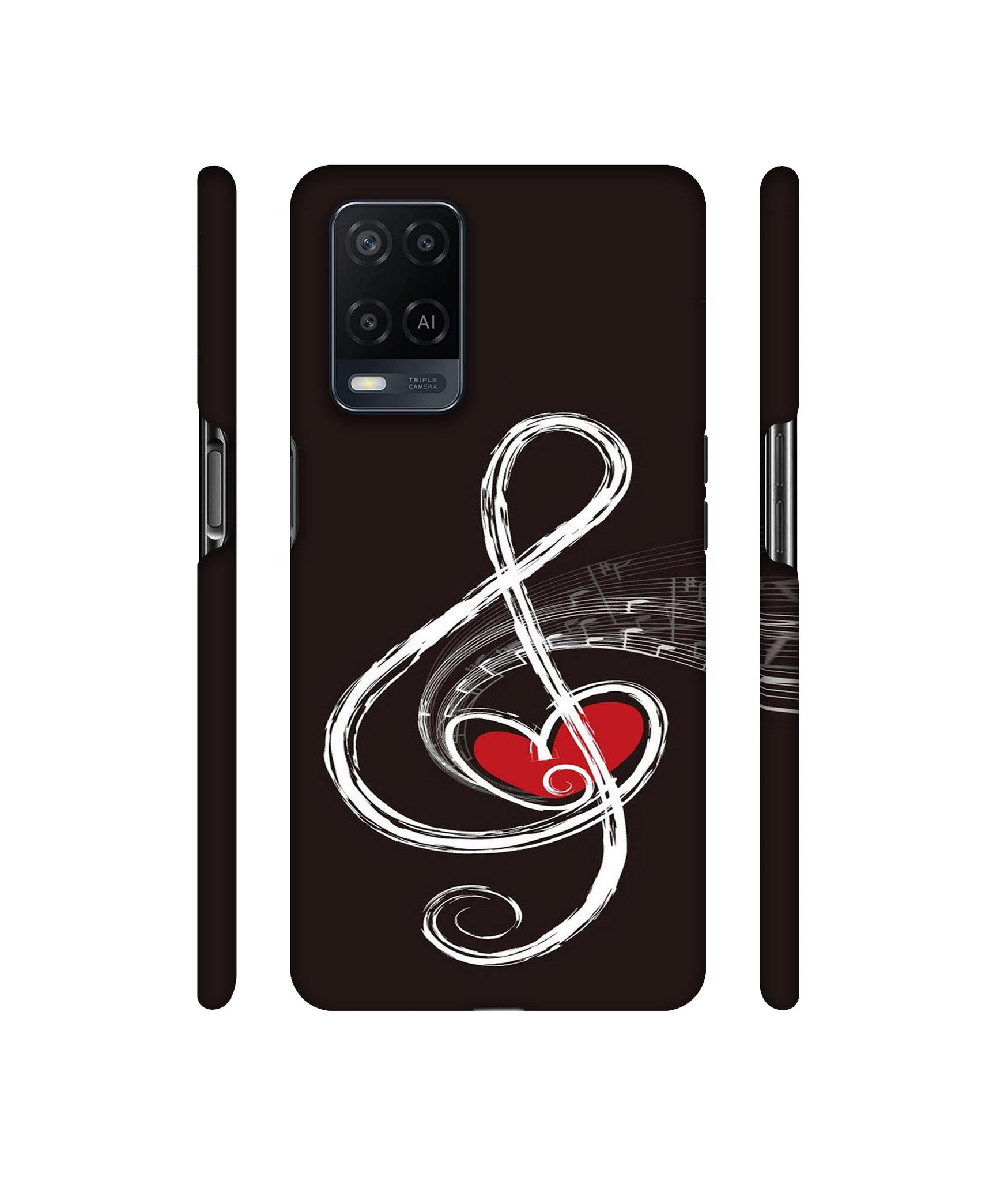 Love Note Music Designer Hard Back Cover for Oppo A54 4G