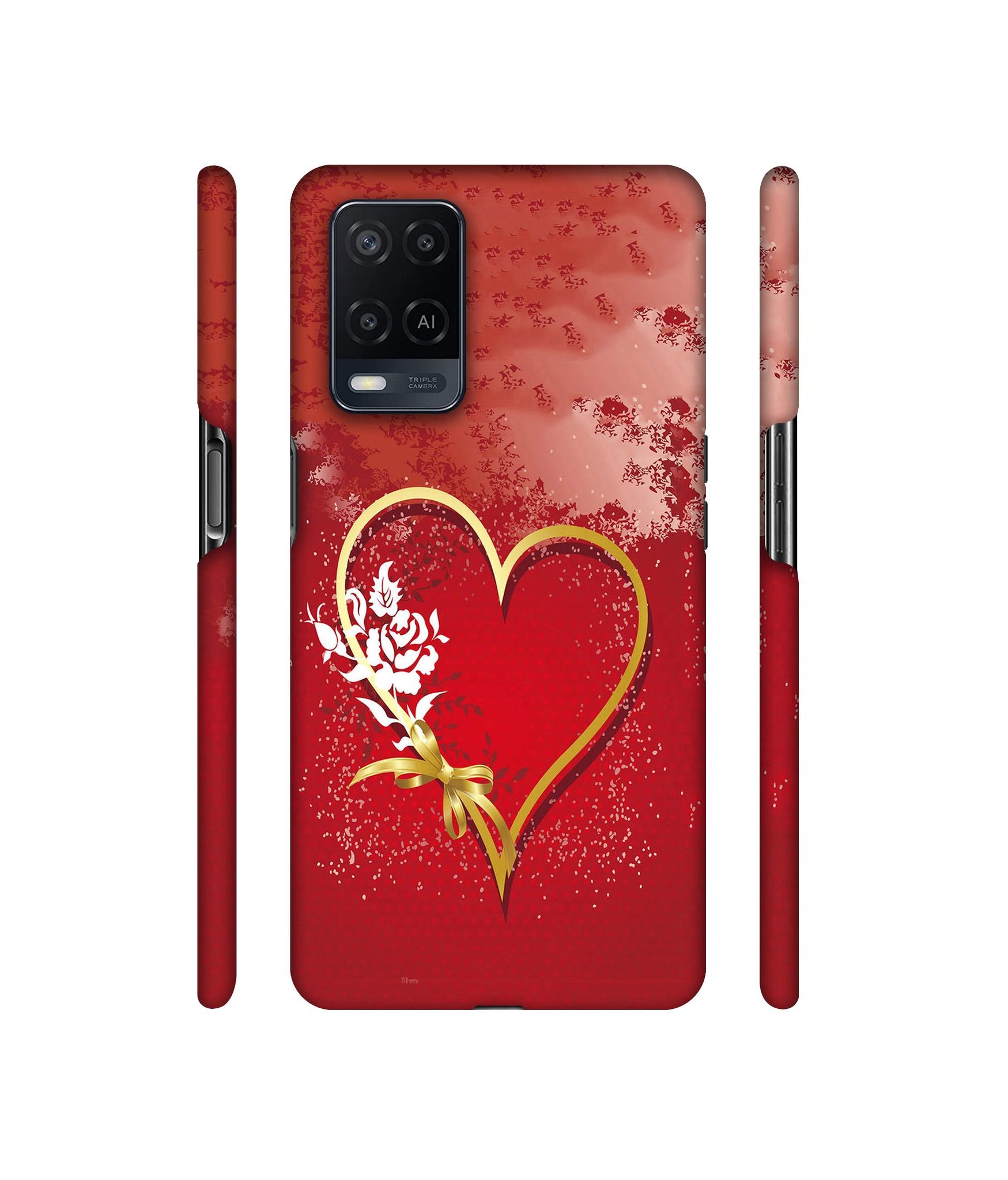 Love Rose Designer Hard Back Cover for Oppo A54 4G