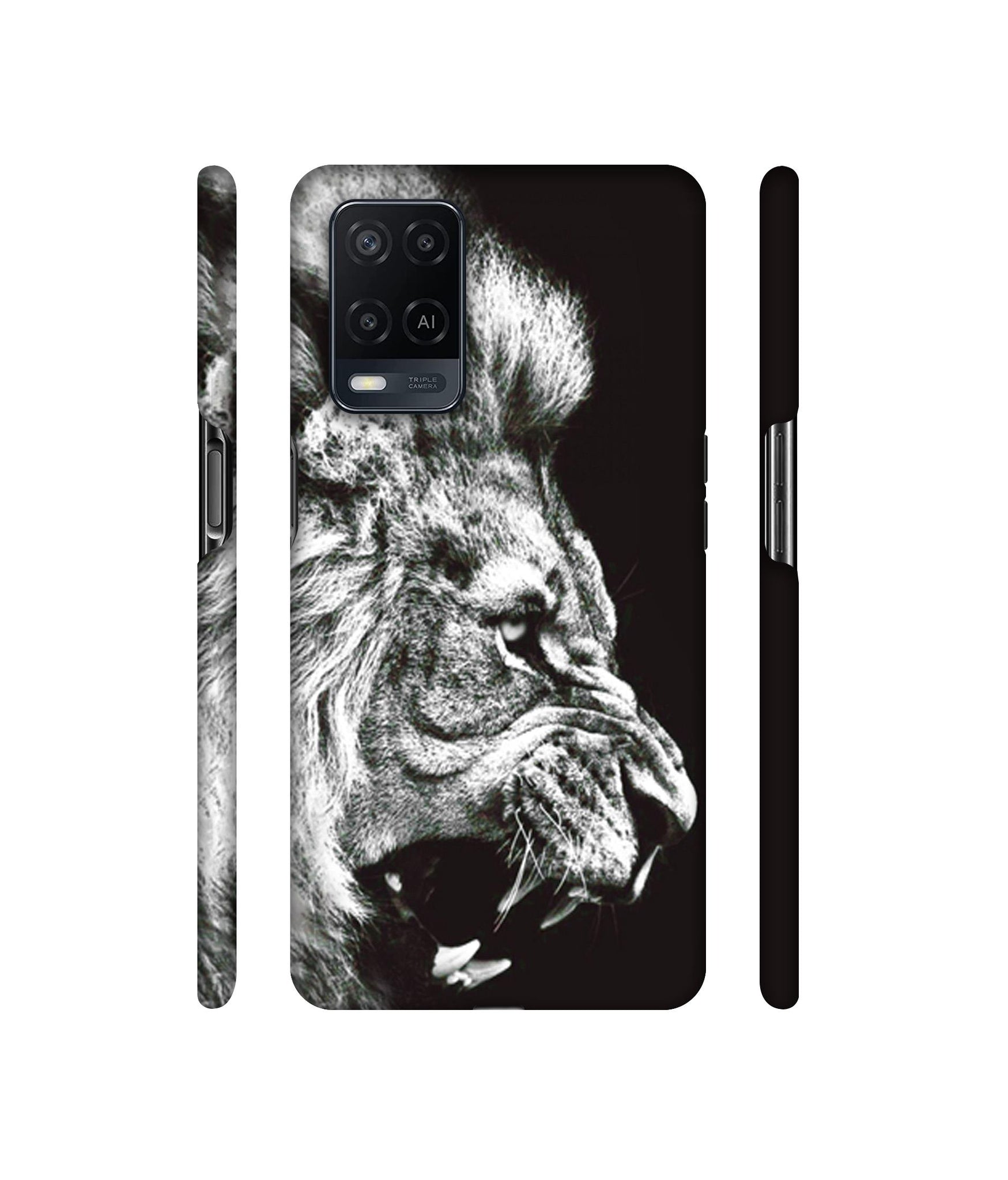Angry Lion Designer Hard Back Cover for Oppo A54 4G