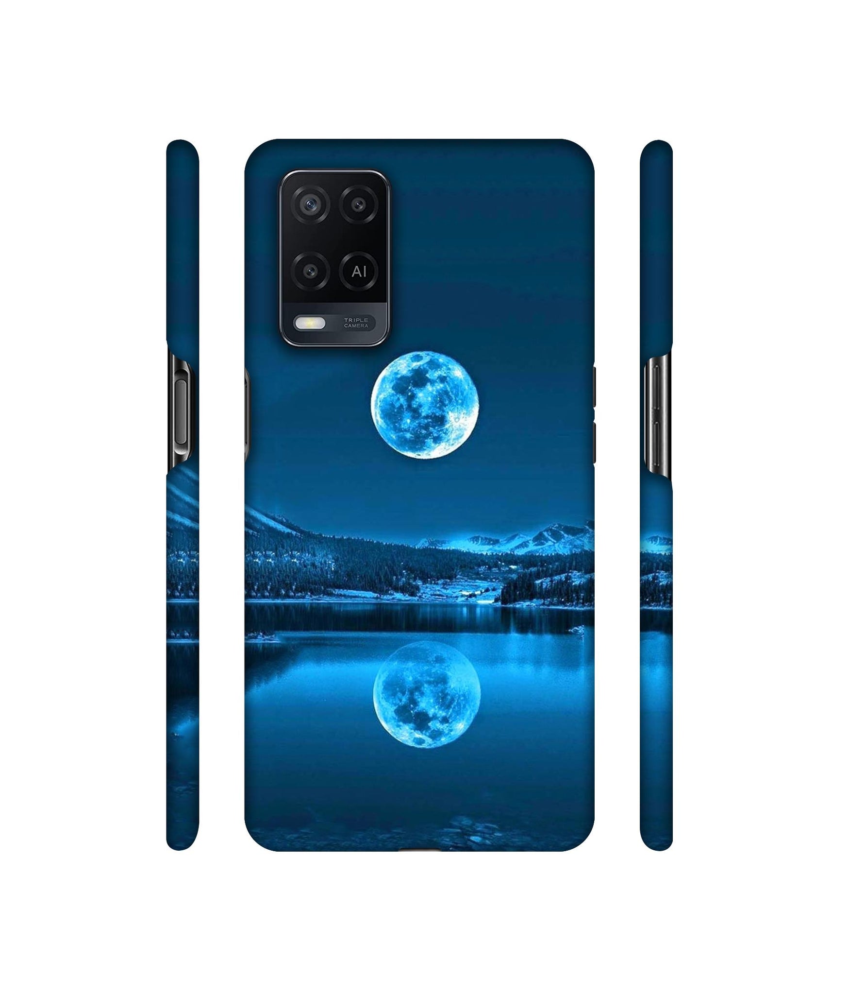 Awesome Moon Designer Hard Back Cover for Oppo A54 4G
