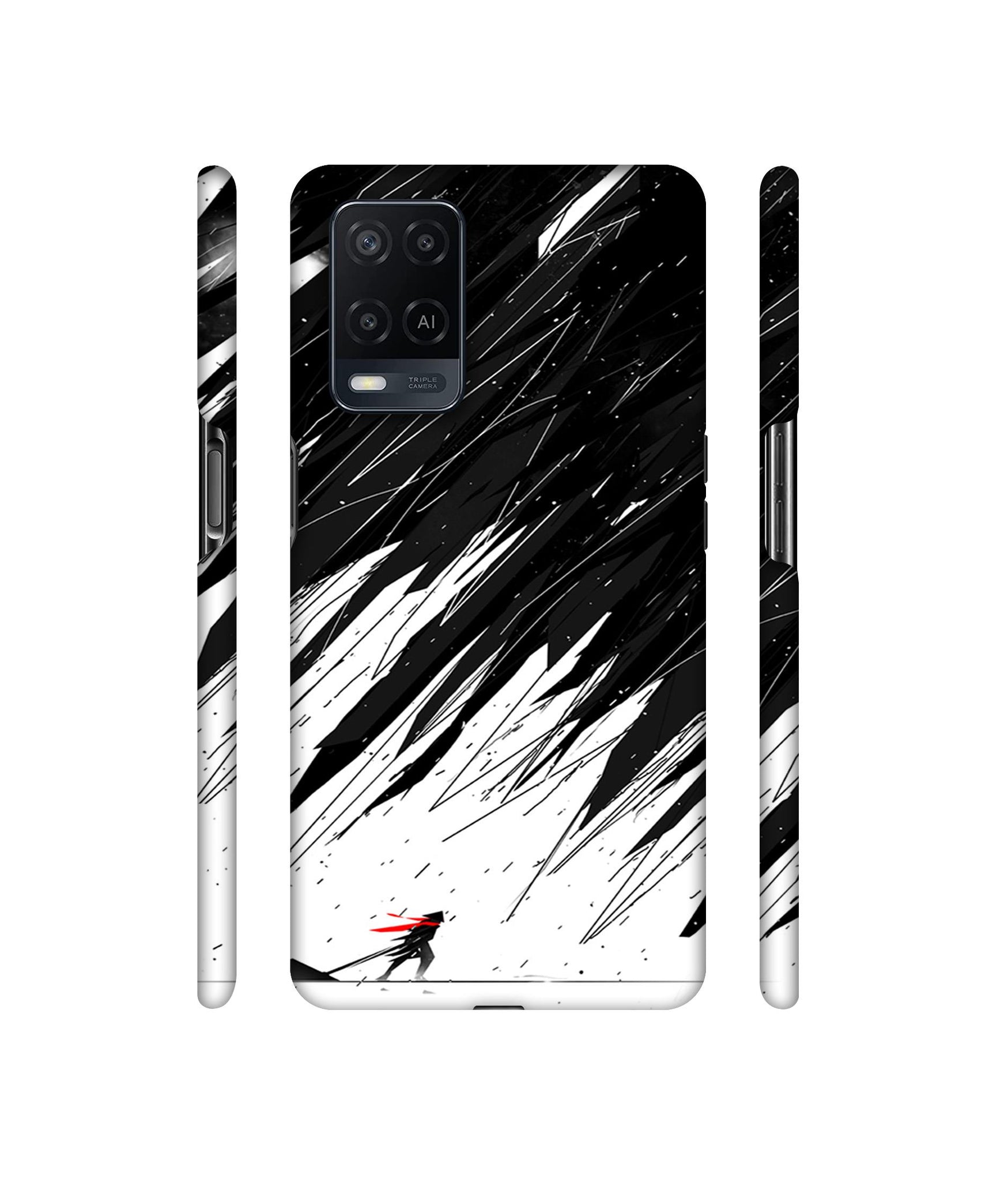 Geometric Strom Designer Hard Back Cover for Oppo A54 4G