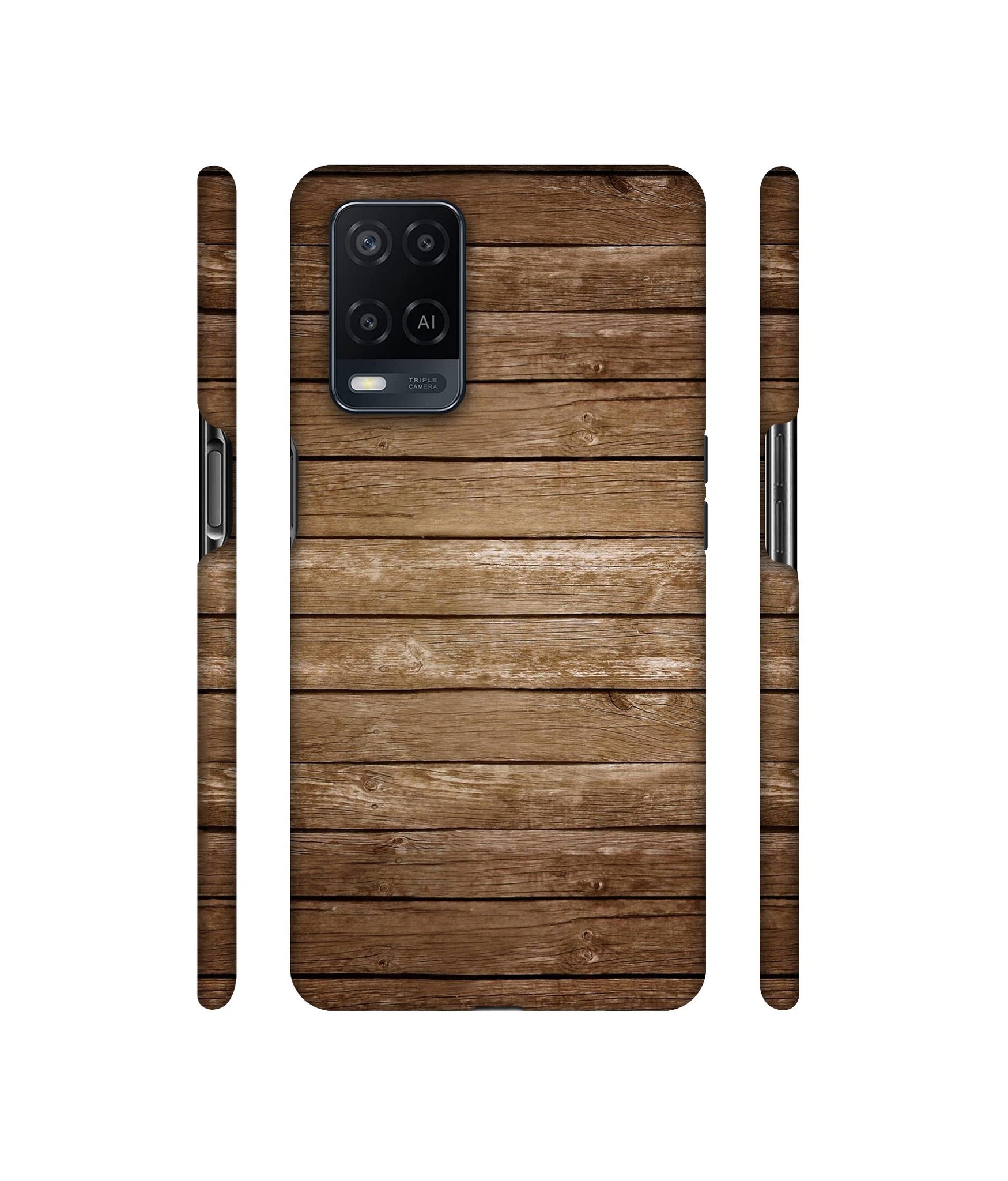 Wood Designer Hard Back Cover for Oppo A54 4G