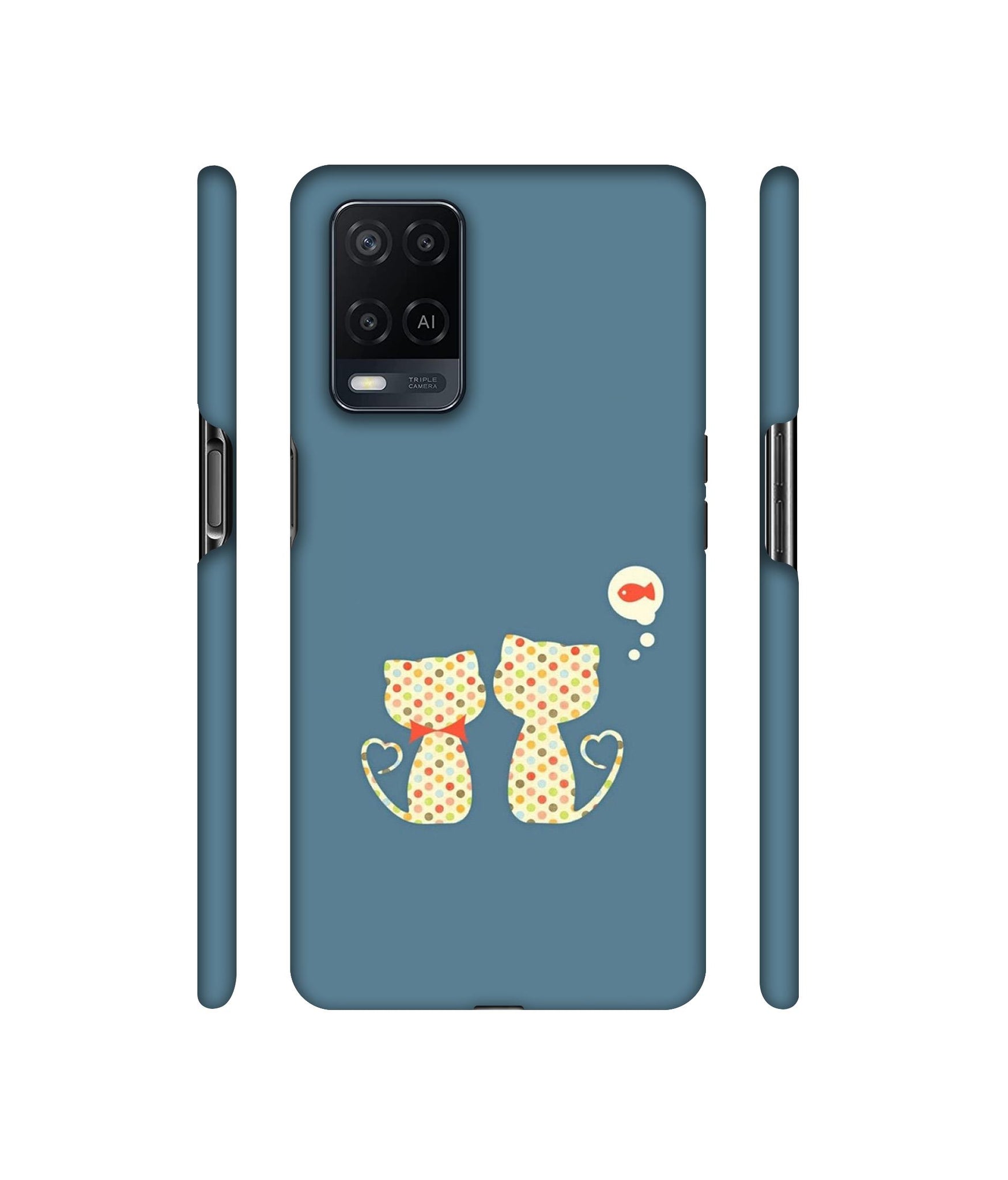 Fish On Mind Print Designer Hard Back Cover for Oppo A54 4G