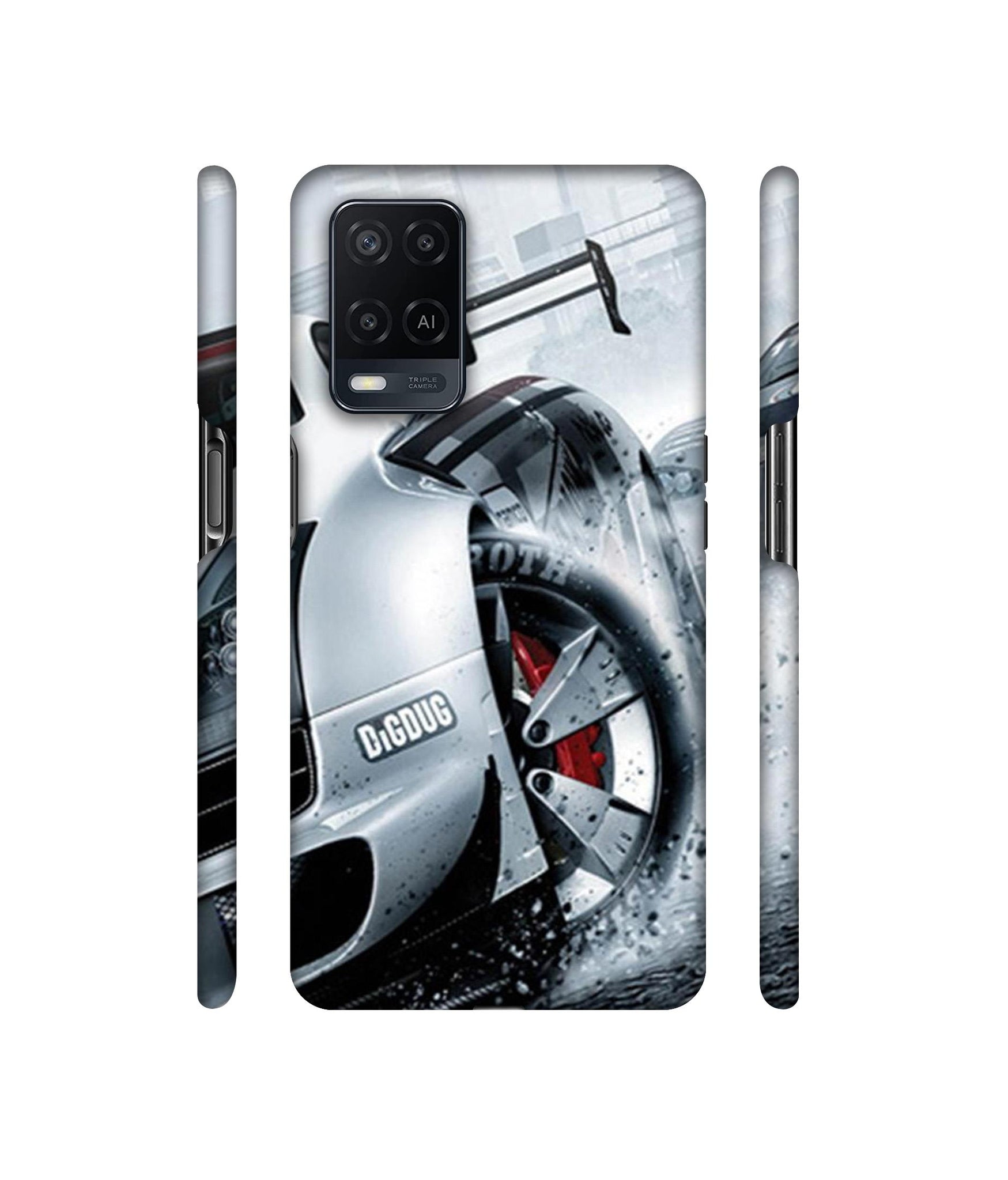 Drift Sport Print Designer Hard Back Cover for Oppo A54 4G