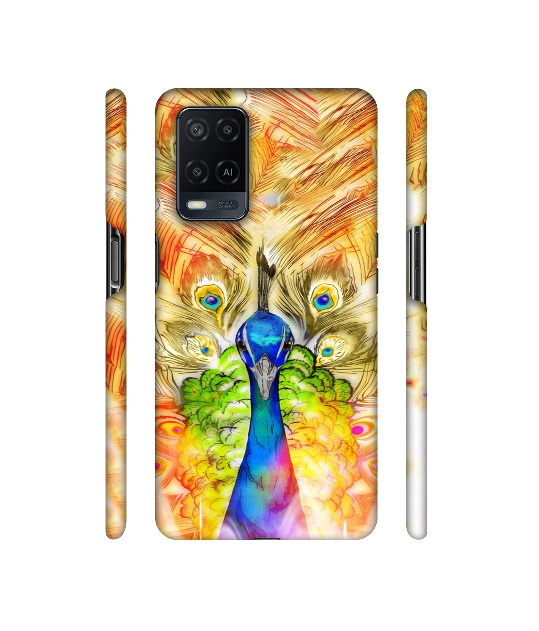 Colorful Joy Pattern Designer Hard Back Cover for Oppo A54 4G