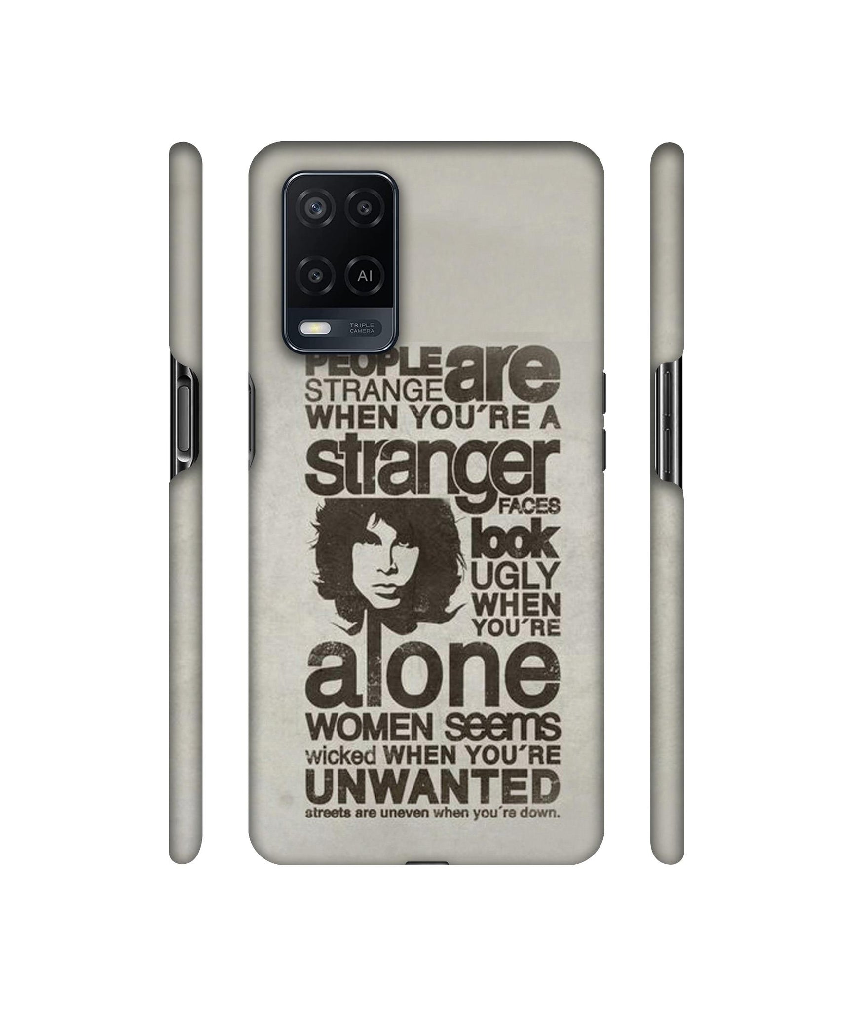 Quotes Pattern Designer Hard Back Cover for Oppo A54 4G
