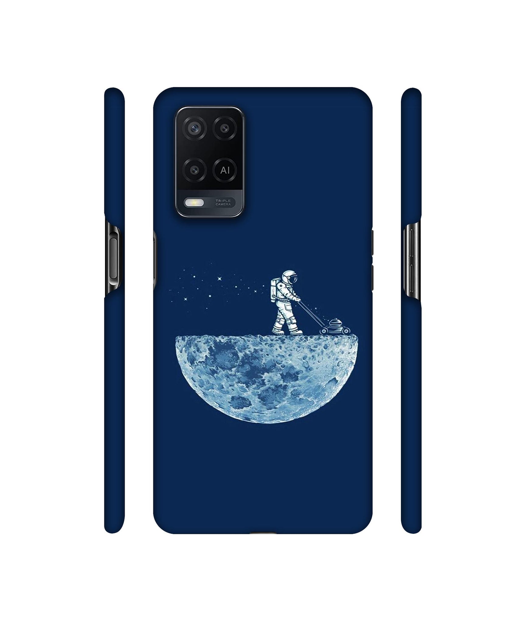 Moon Walk Designer Hard Back Cover for Oppo A54 4G