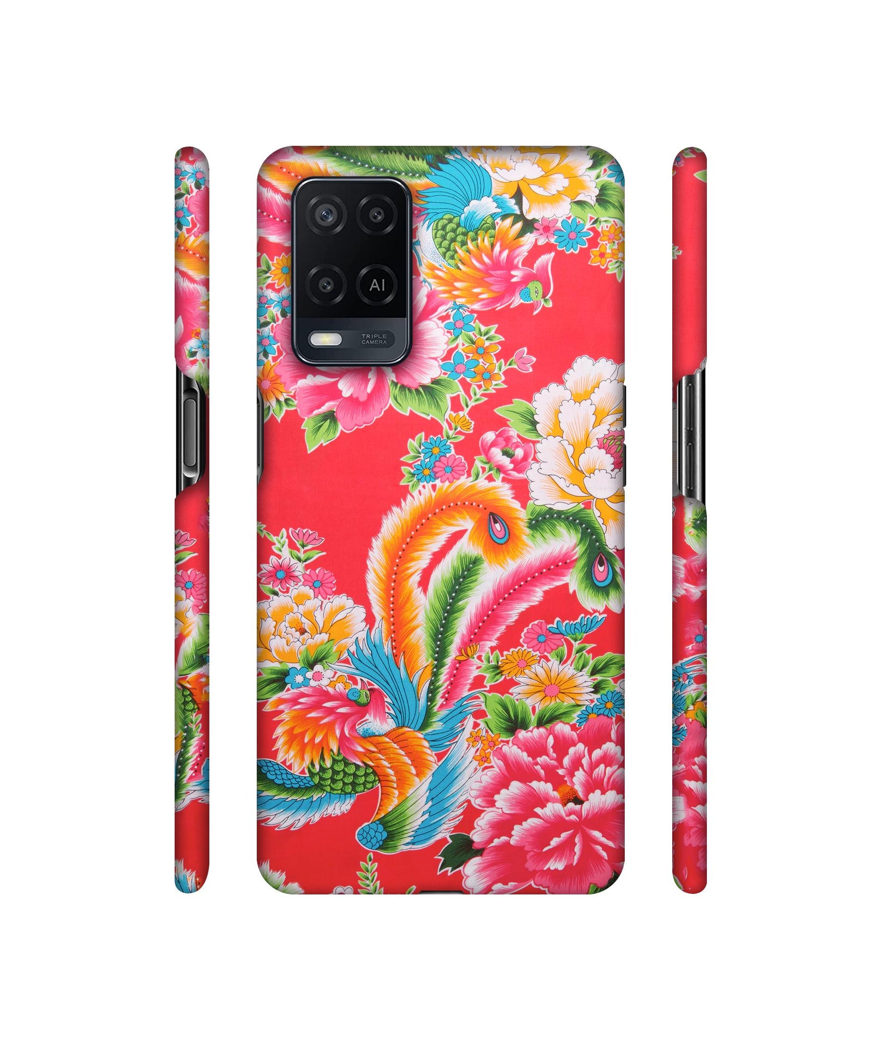 Cute Floral Pattern Print Designer Hard Back Cover for Oppo A54 4G