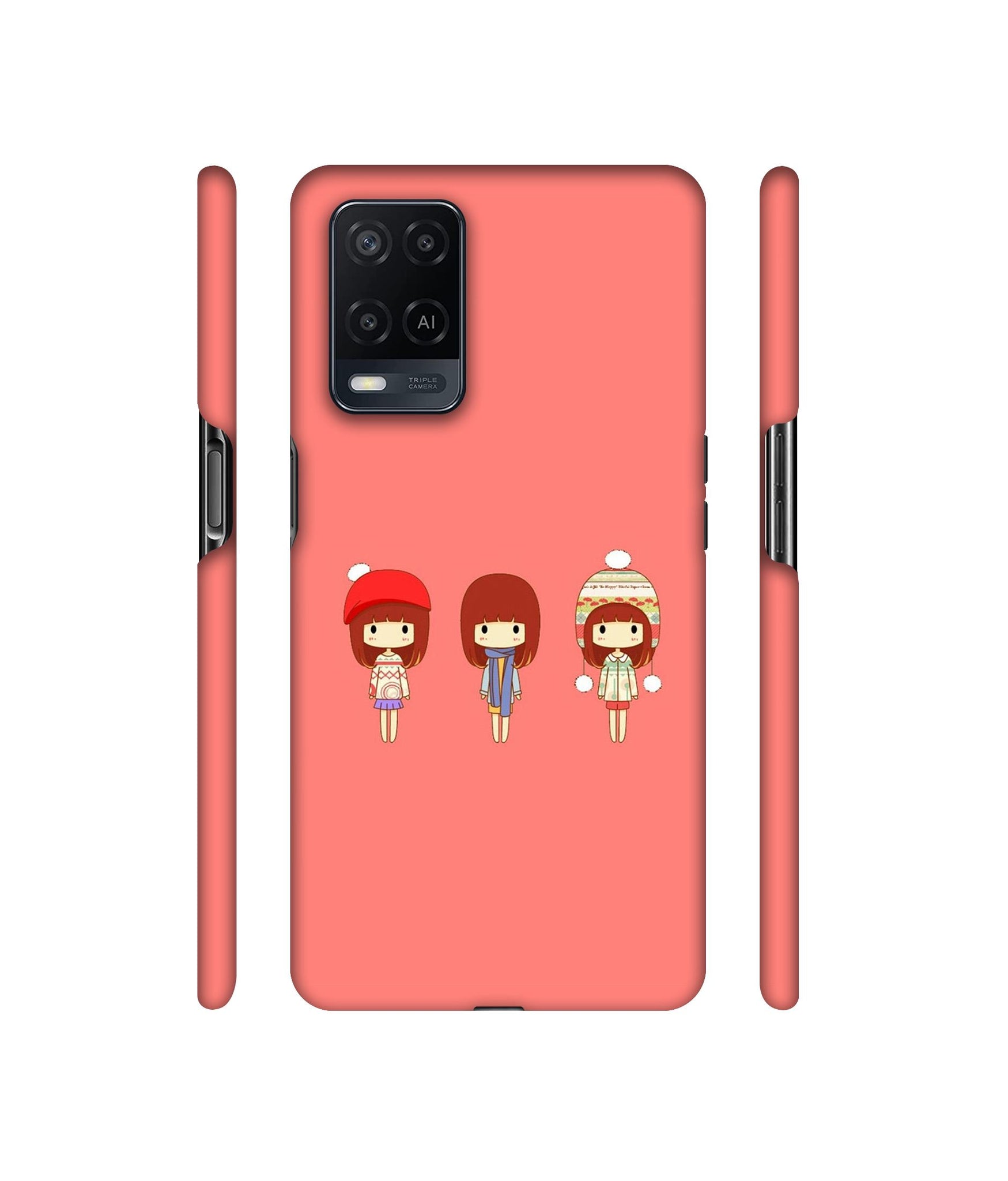 Cute Girls Designer Hard Back Cover for Oppo A54 4G