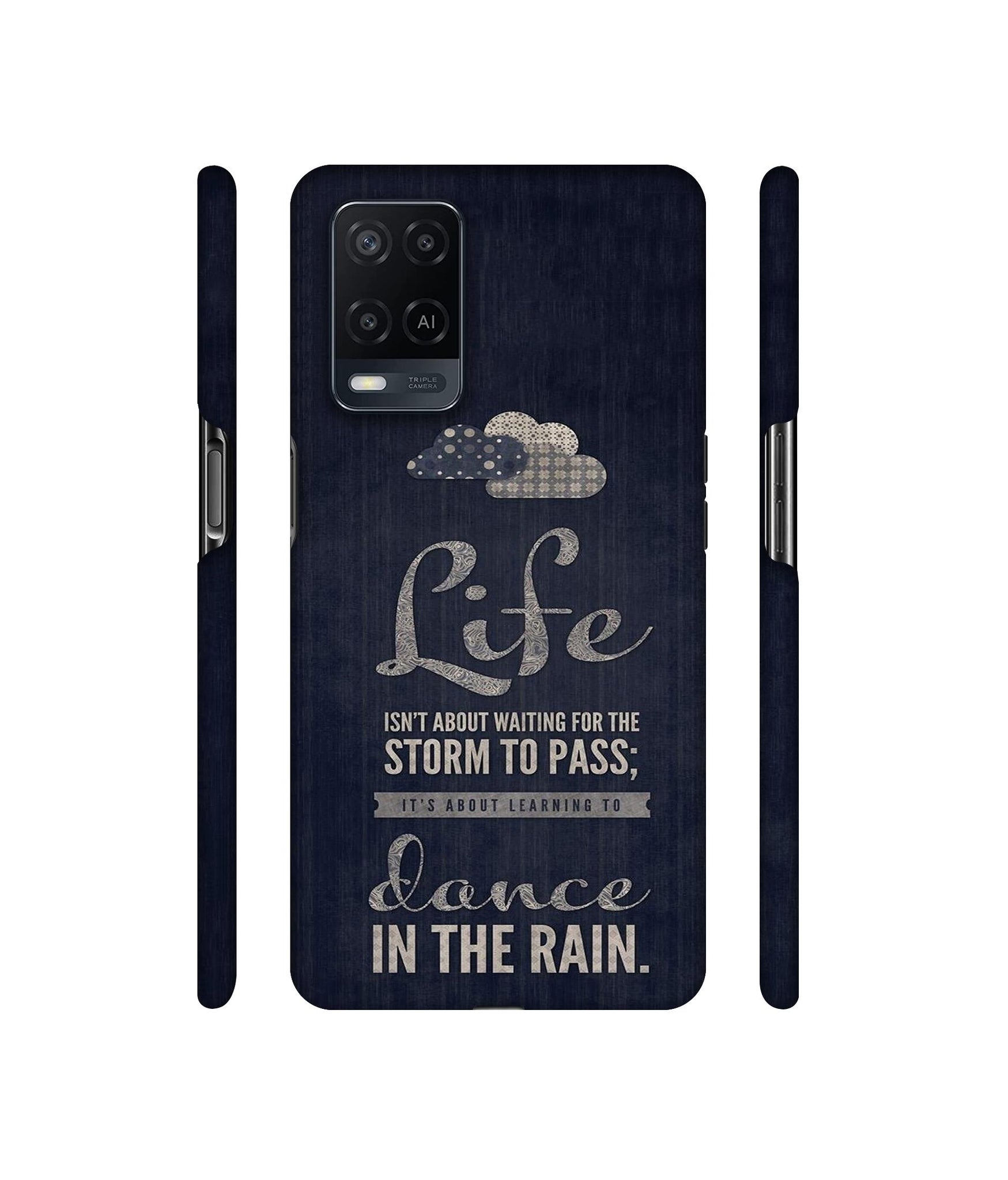 Life in The Rain Designer Hard Back Cover for Oppo A54 4G