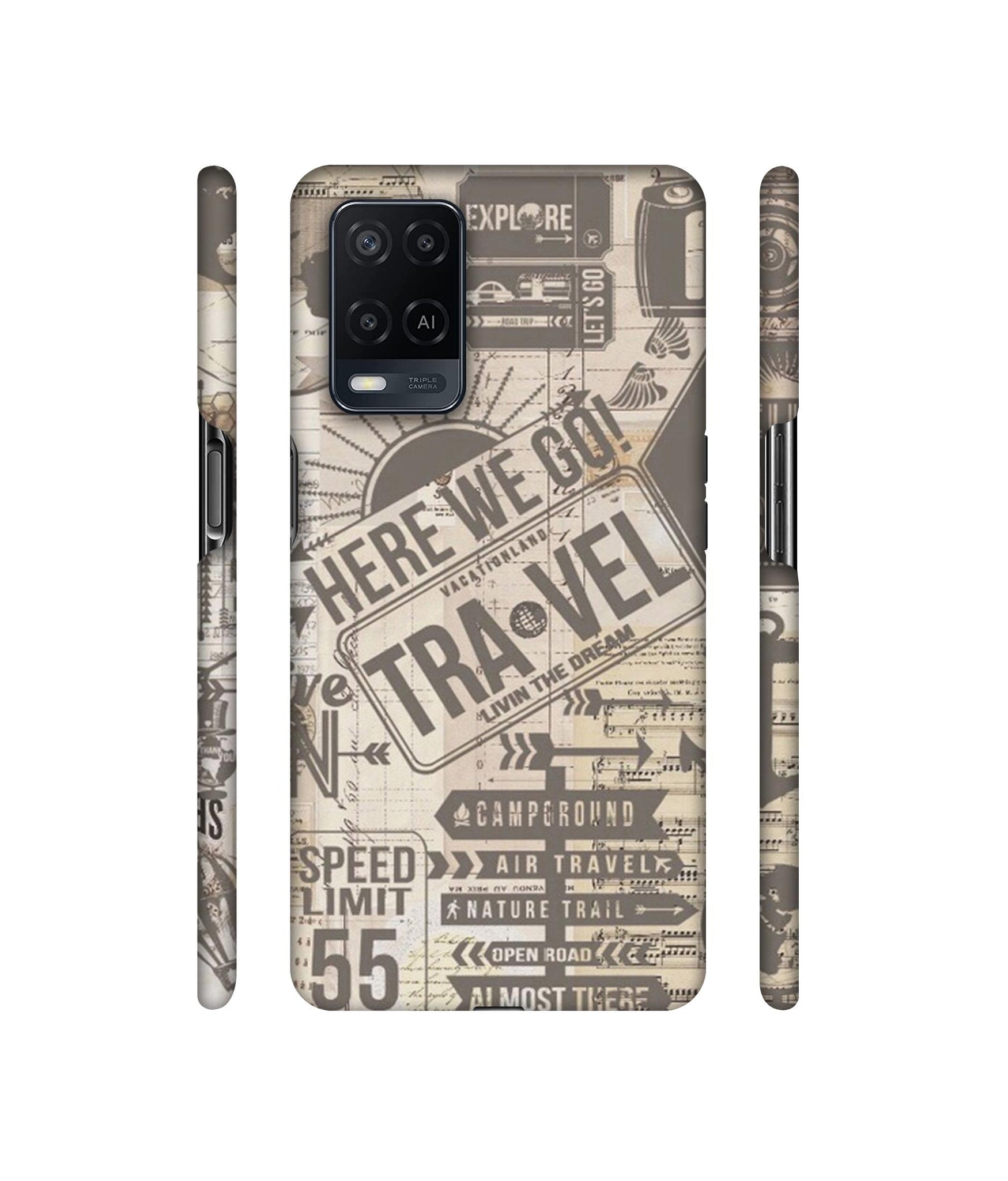 Travel Designer Hard Back Cover for Oppo A54 4G