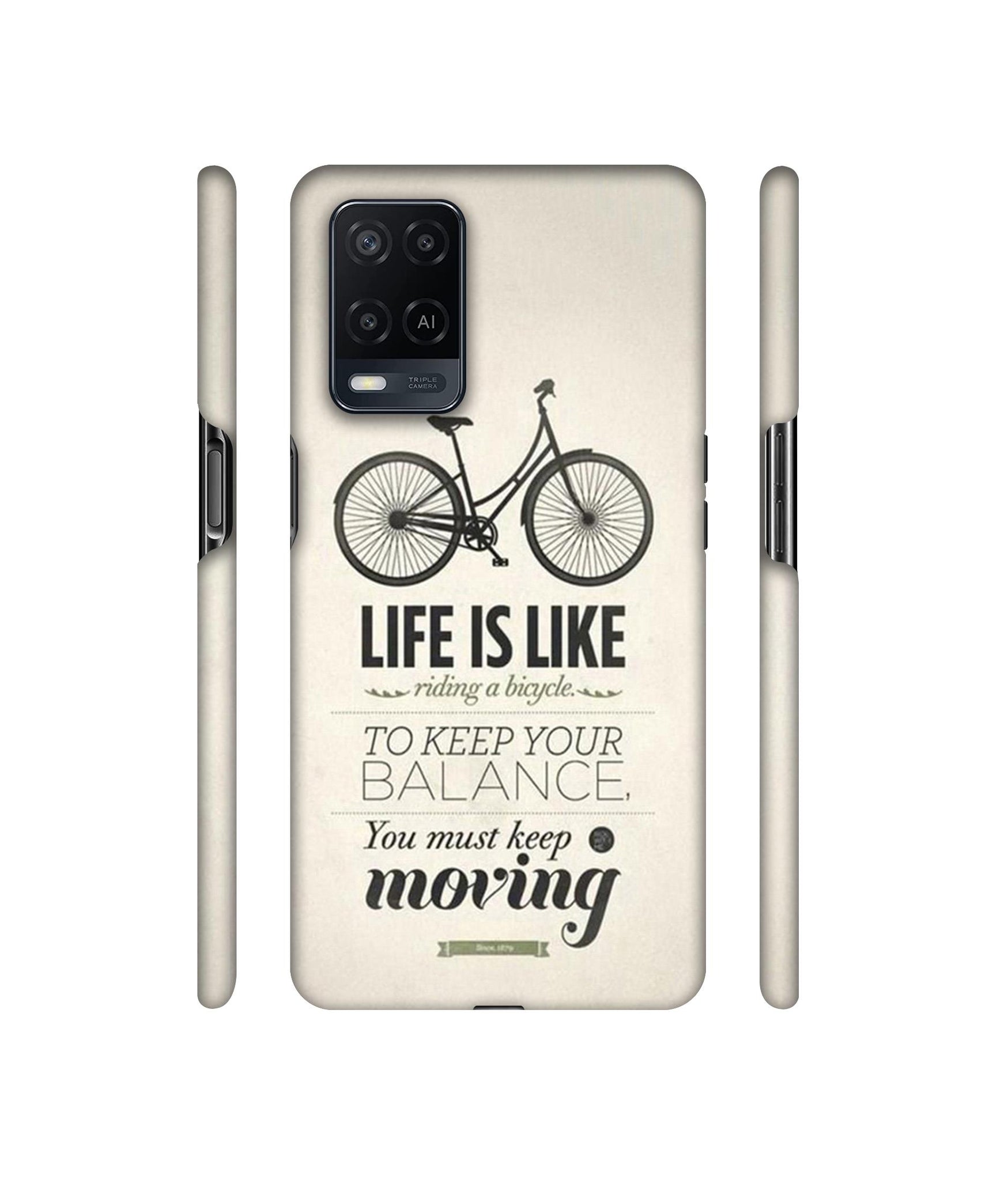 Life is Like Moving Designer Hard Back Cover for Oppo A54 4G