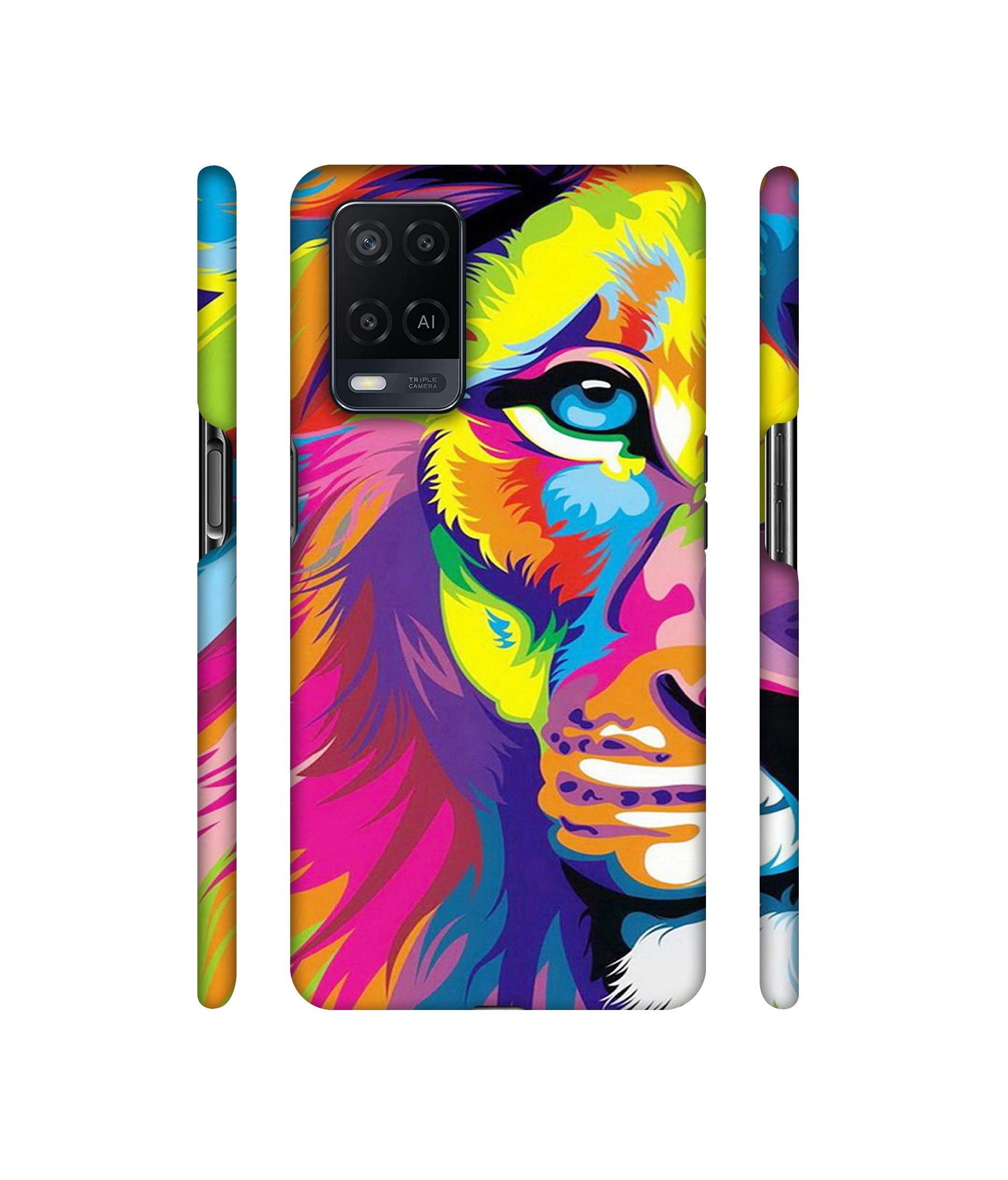 Lion Designer Hard Back Cover for Oppo A54 4G