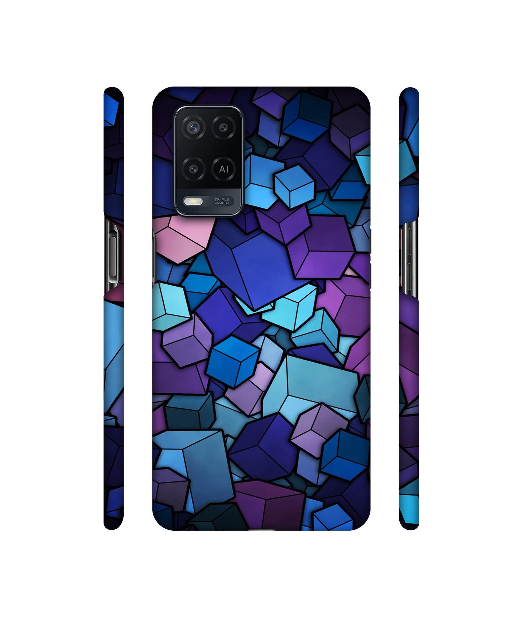 Color Box Designer Hard Back Cover for Oppo A54 4G