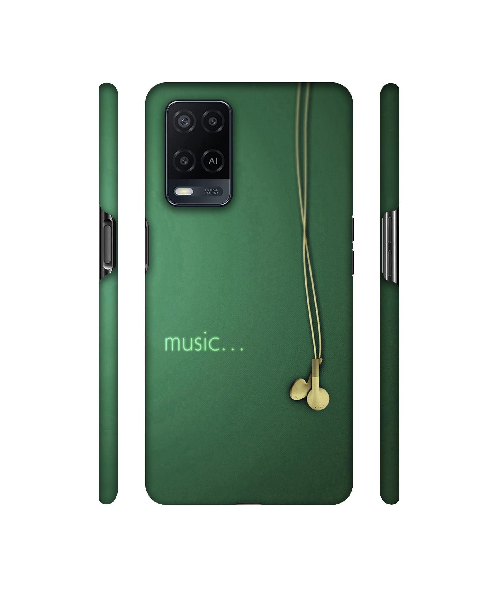 Headphone Music Designer Hard Back Cover for Oppo A54 4G
