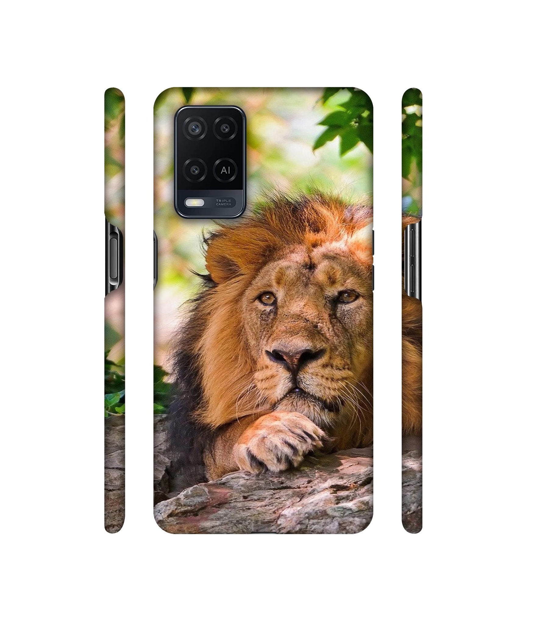 Tiger Pattern Print Designer Hard Back Cover for Oppo A54 4G