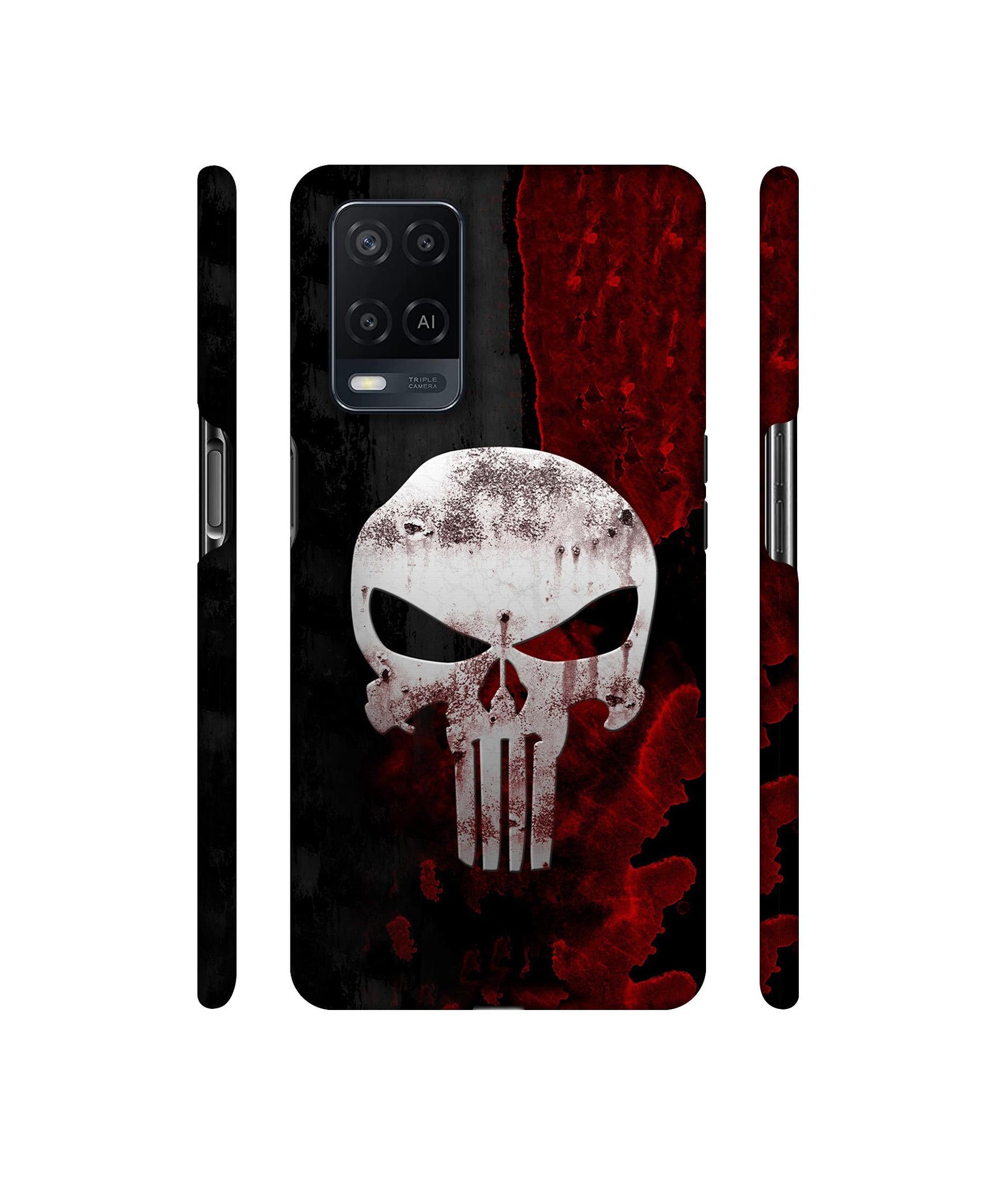 Punisher Skull Designer Hard Back Cover for Oppo A54 4G