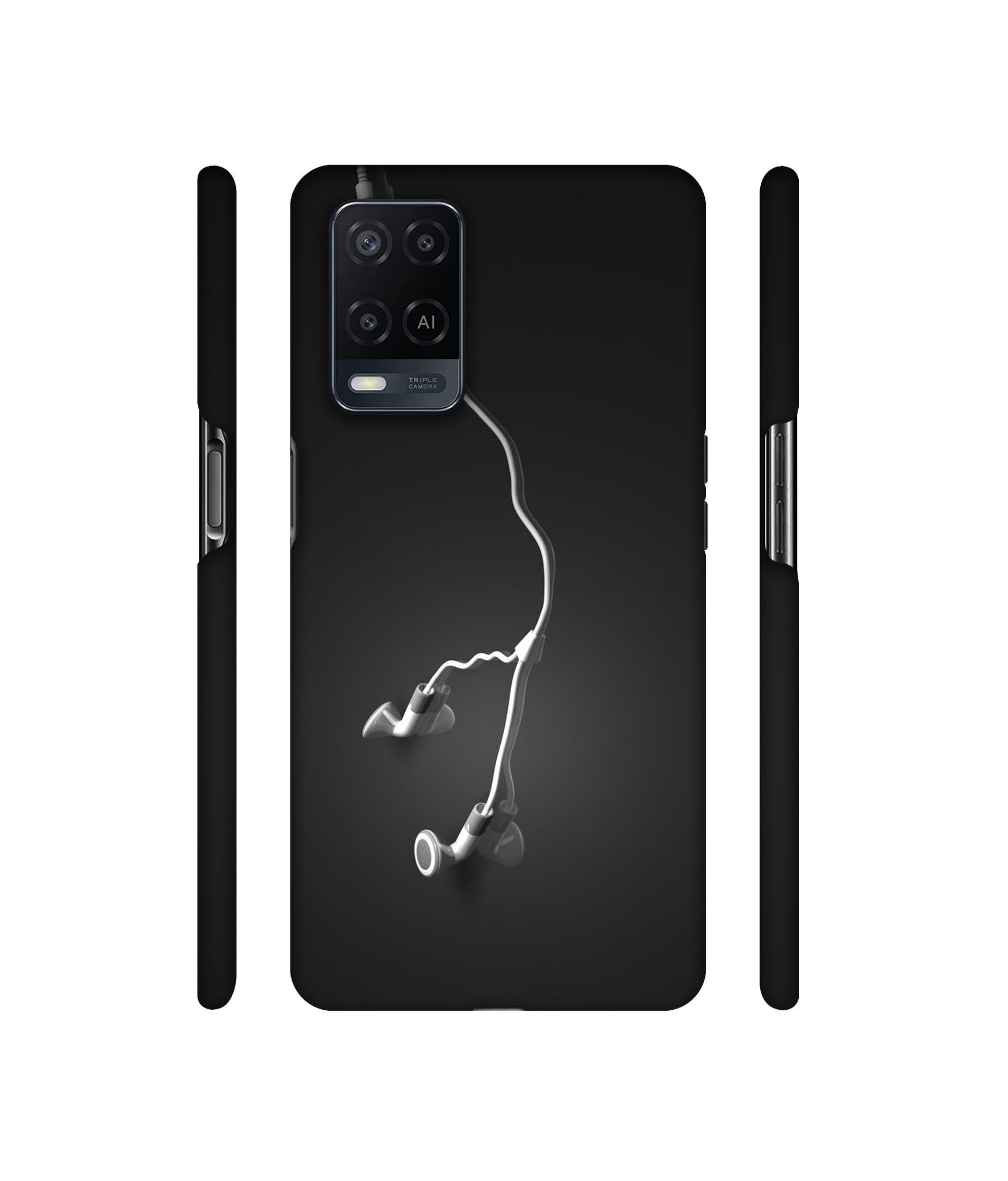 Headphone Designer Hard Back Cover for Oppo A54 4G