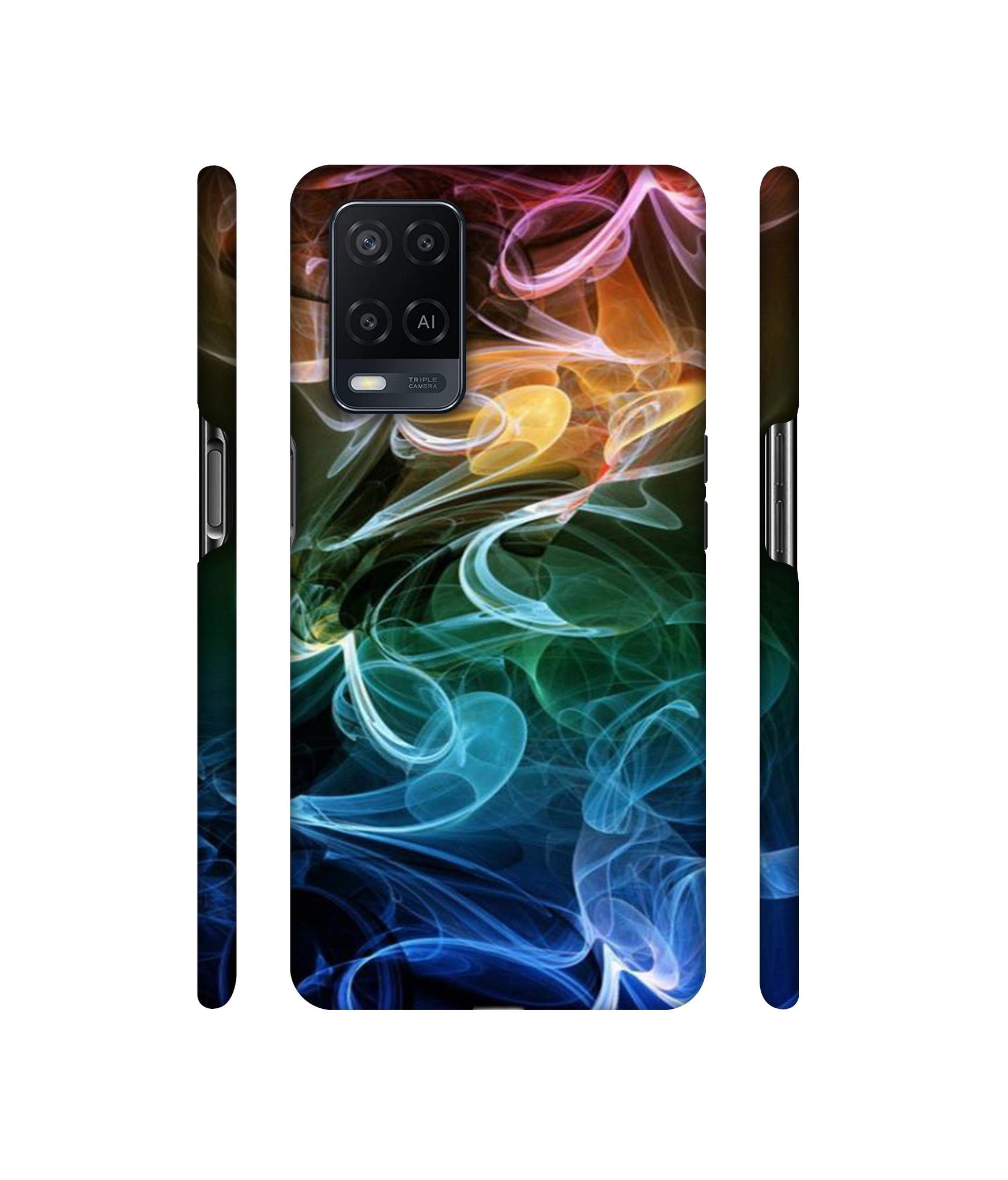 Smoky Pattern Designer Hard Back Cover for Oppo A54 4G
