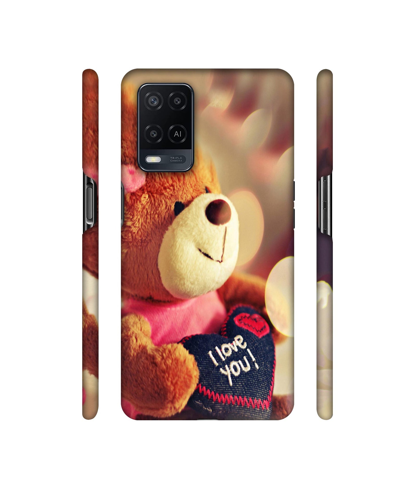 Teddy Bear Designer Hard Back Cover for Oppo A54 4G
