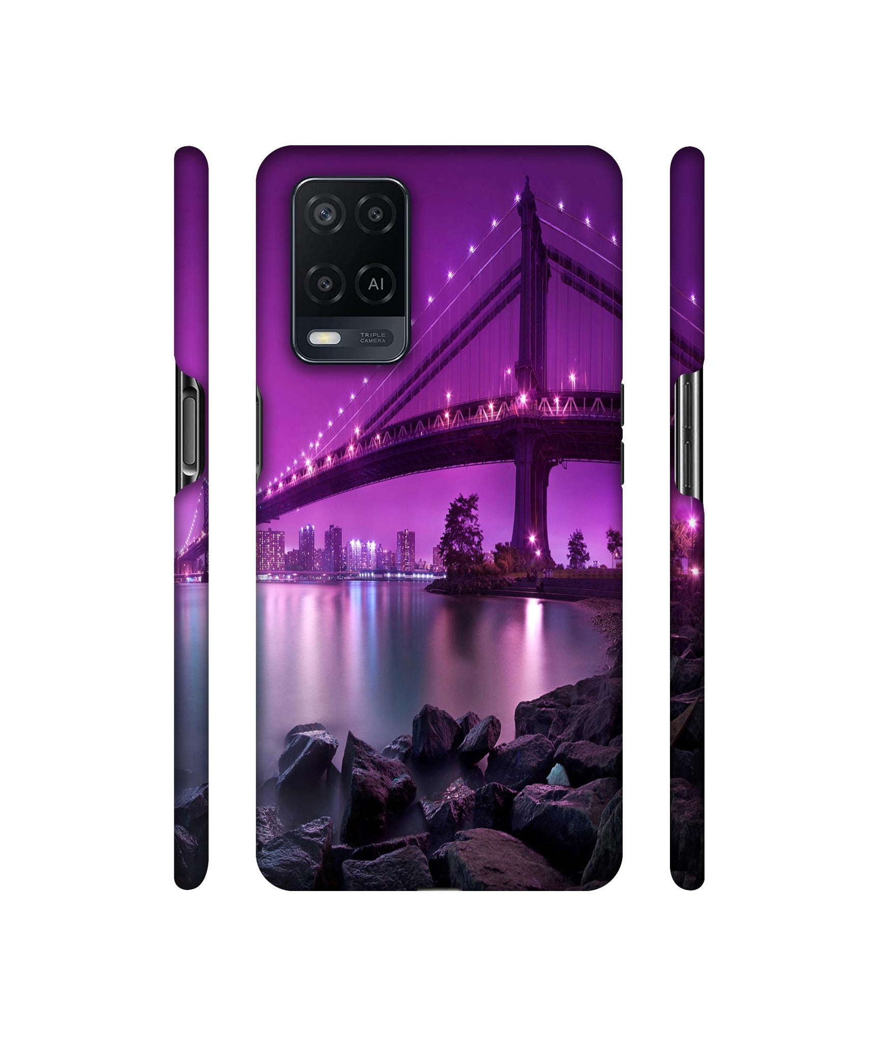 Manhattan Bridge Designer Hard Back Cover for Oppo A54 4G