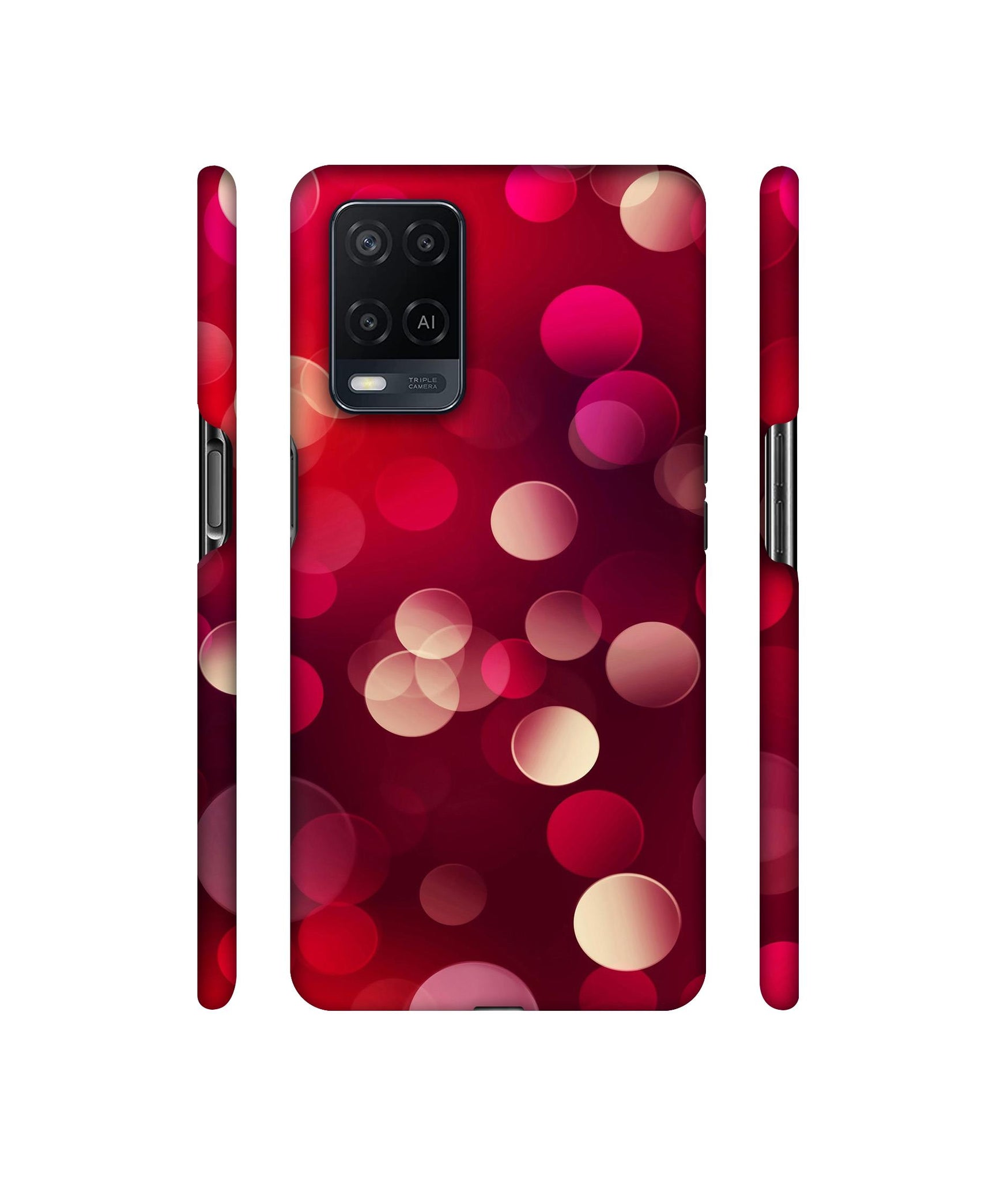 3D Circles Designer Hard Back Cover for Oppo A54 4G