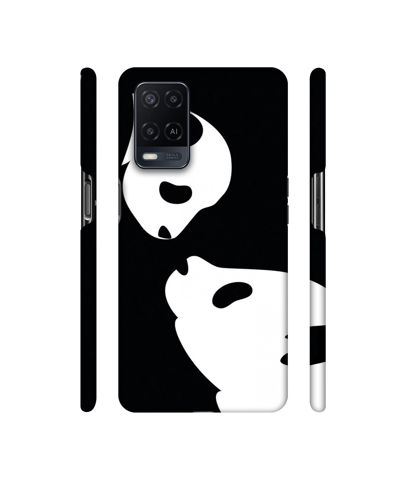 Panda Drawing Designer Hard Back Cover for Oppo A54 4G
