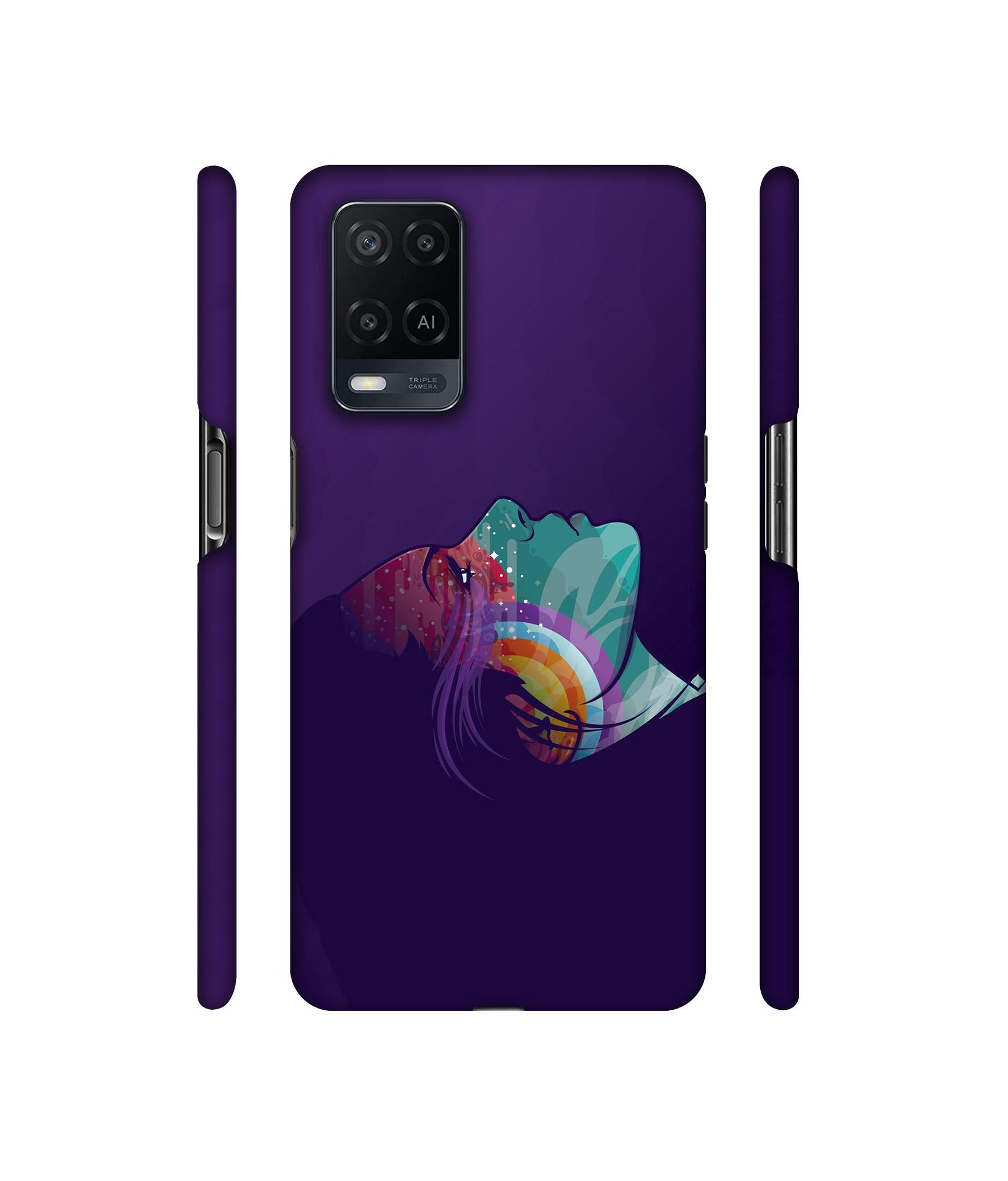 Vector Girl Designer Hard Back Cover for Oppo A54 4G