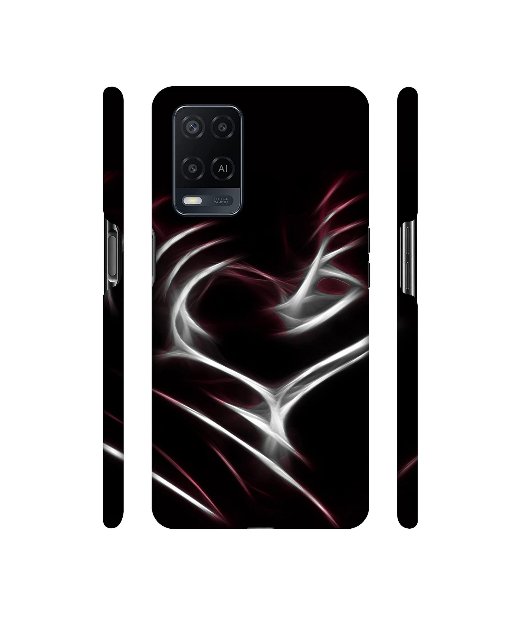 Heart Line Designer Hard Back Cover for Oppo A54 4G
